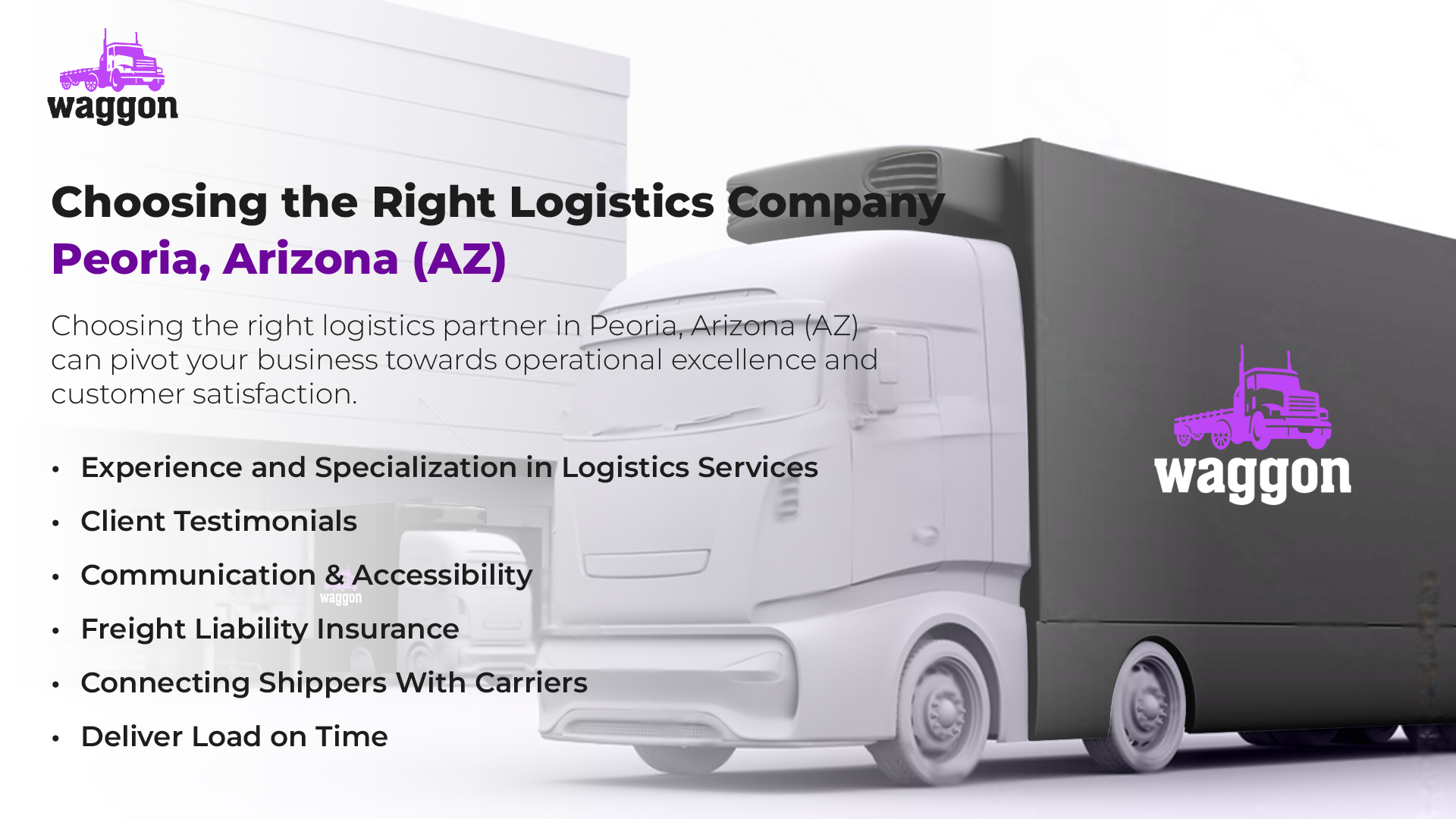 Choosing the Right Logistics Company in Peoria, Arizona (AZ)