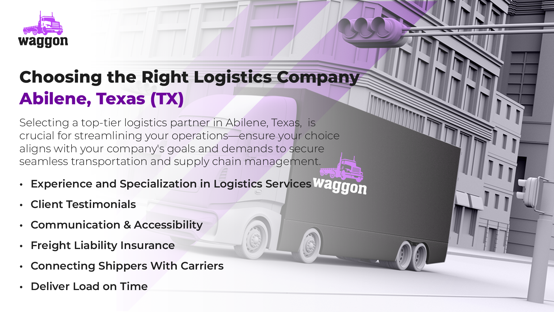 Choosing the Right Logistics Company in Abilene, Texas (TX)