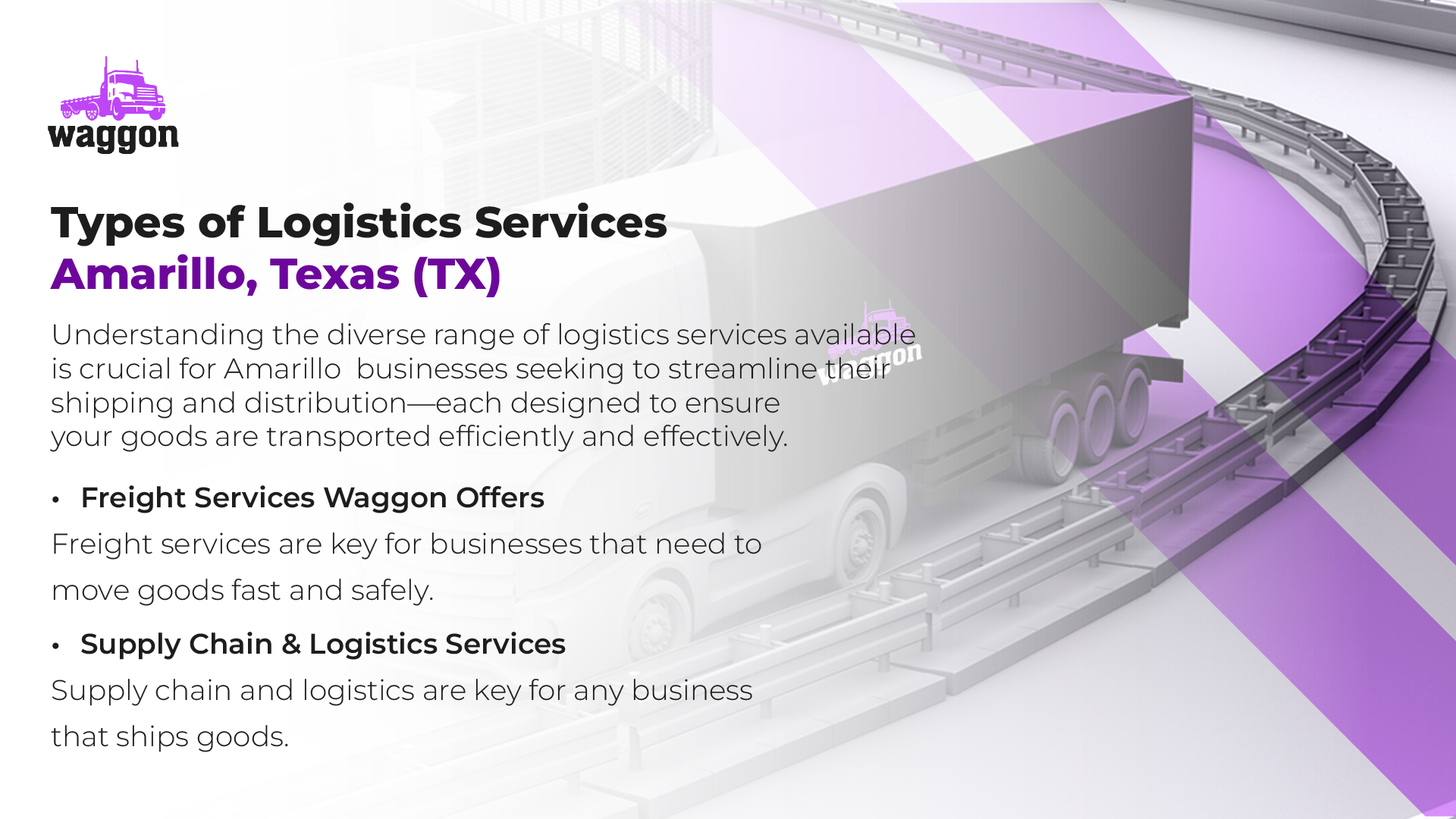 Types of Logistics Services in Amarillo, Texas (TX)
