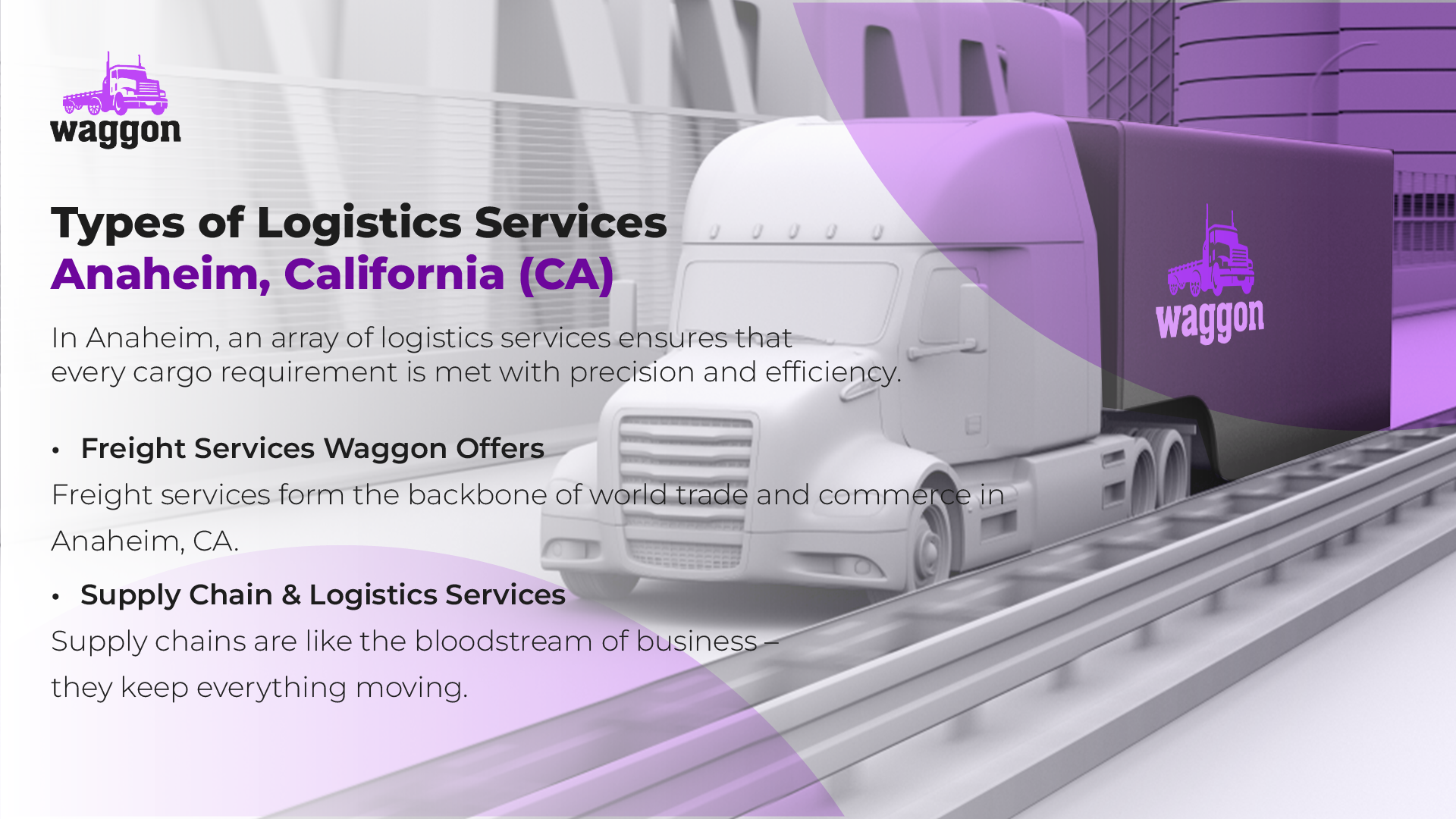 Types of Logistics Services in Anaheim, California (CA)