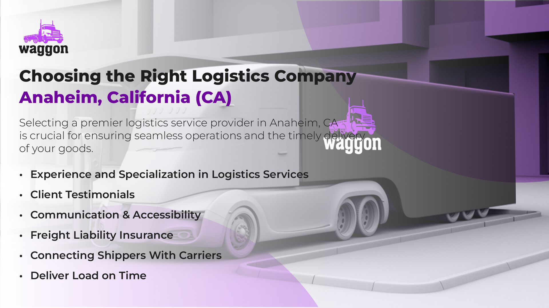 Choosing the Right Logistics Company in Anaheim, California (CA)