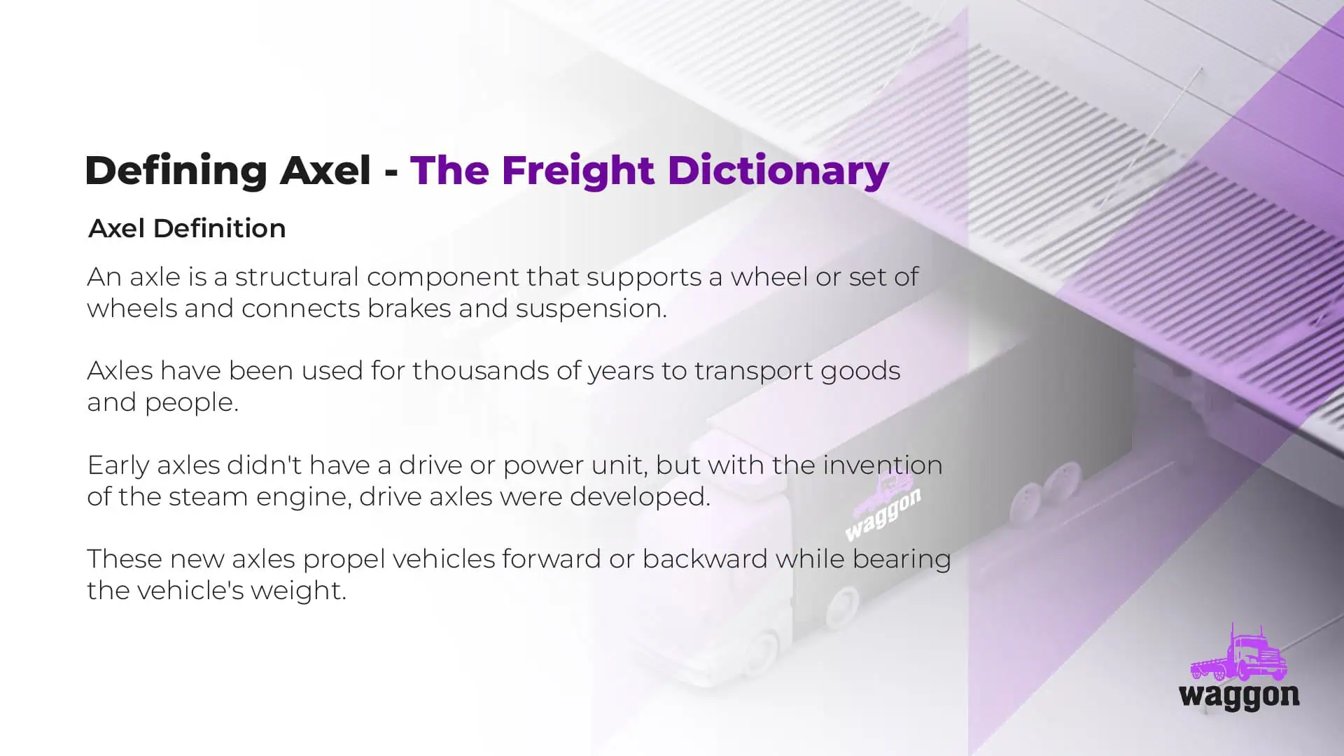 Axle - The Waggon Freight Dictionary2