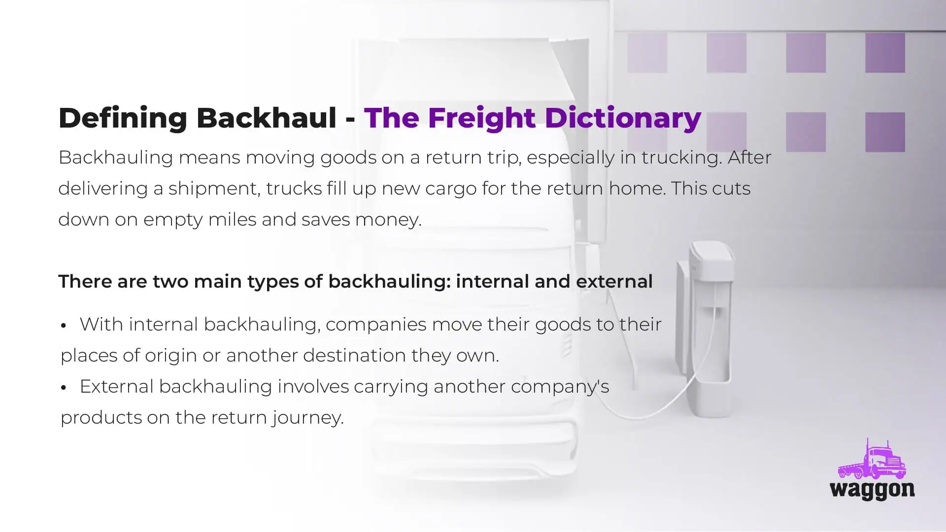 Backhauling - The Waggon Freight Dictionary2