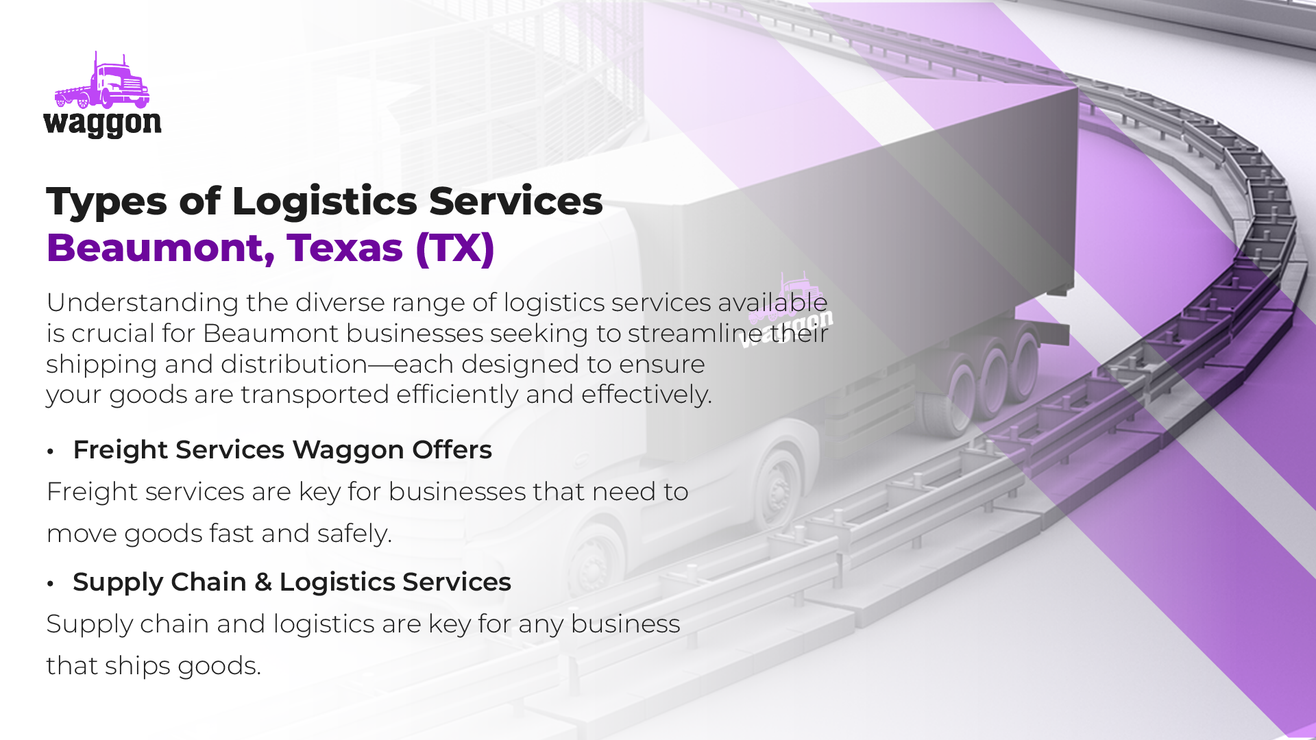 Types of Logistics Services in Beaumont, Texas (TX)