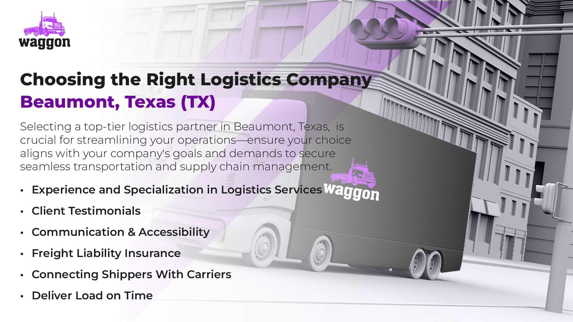 Choosing the Right Logistics Company in Beaumont, Texas (TX)