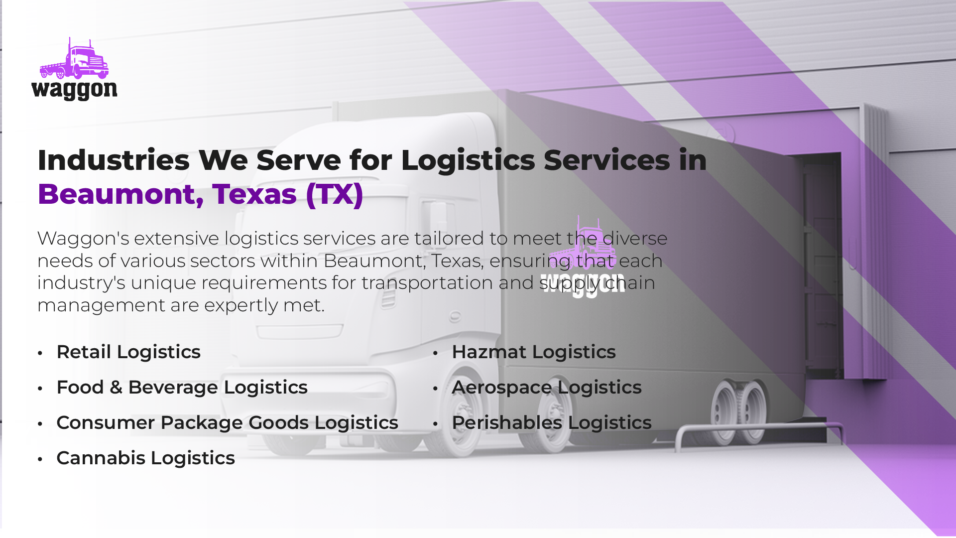 Industries We Serve for Logistics Services in Beaumont, Texas (TX)