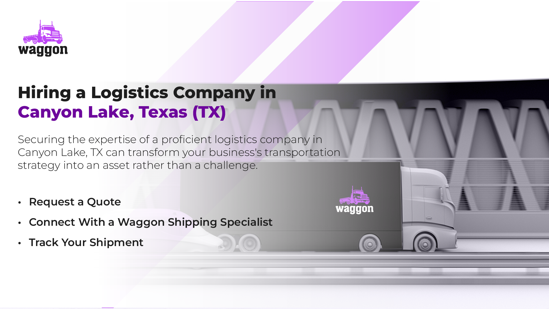 Hiring A Logistics Company in Canyon Lake, Texas (TX)