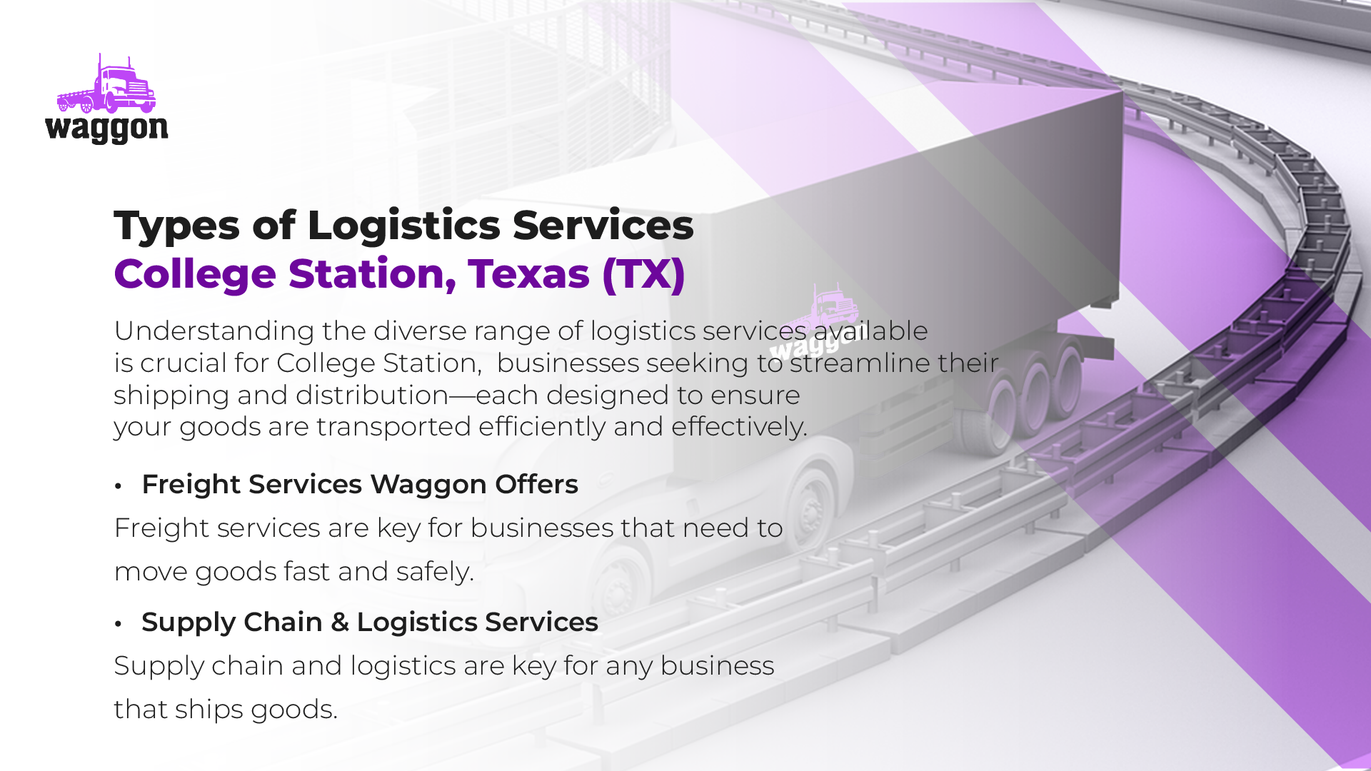 Types of Logistics Services in College Station, Texas (TX)