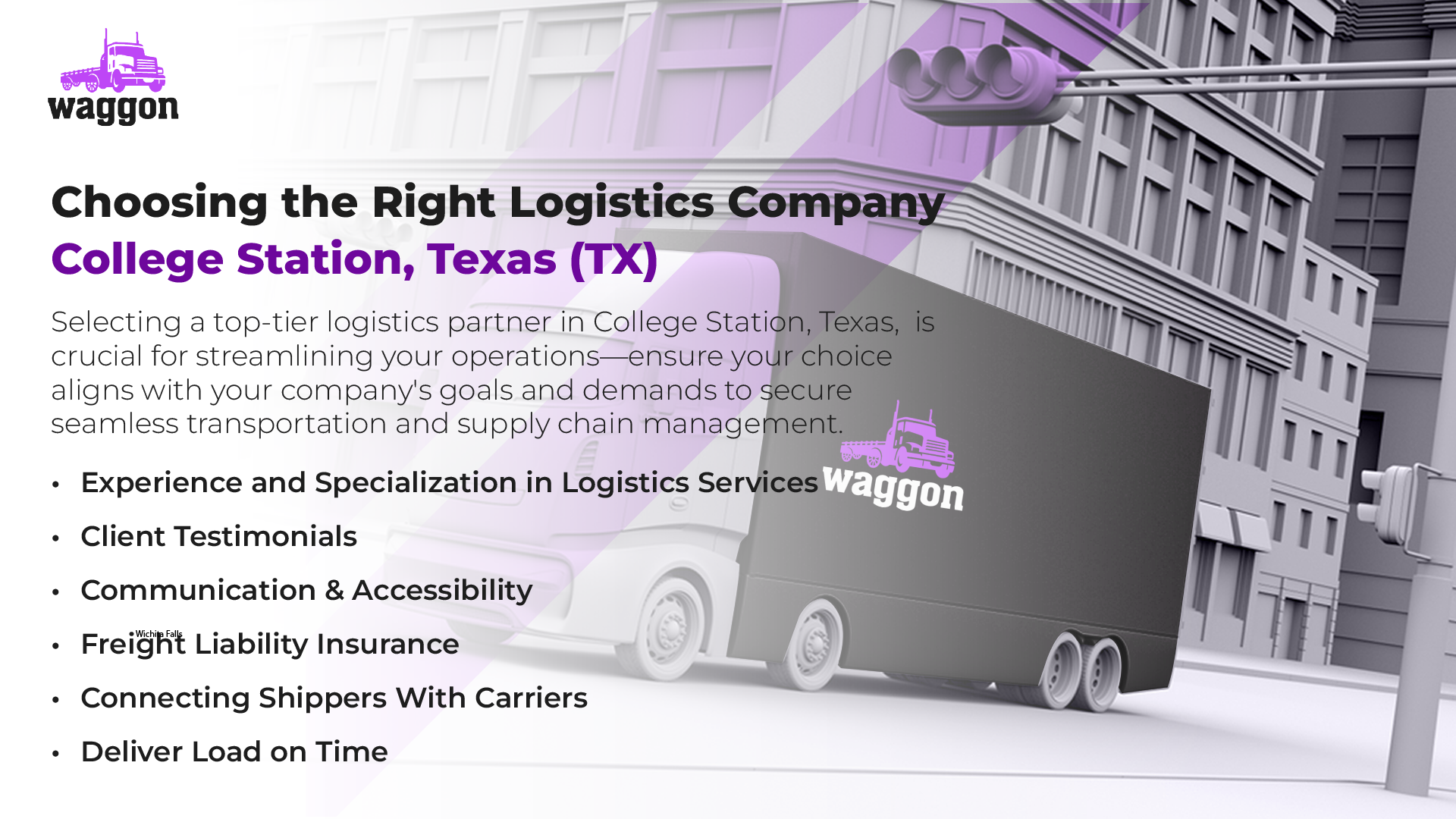 Choosing the Right Logistics Company in College Station, Texas (TX)