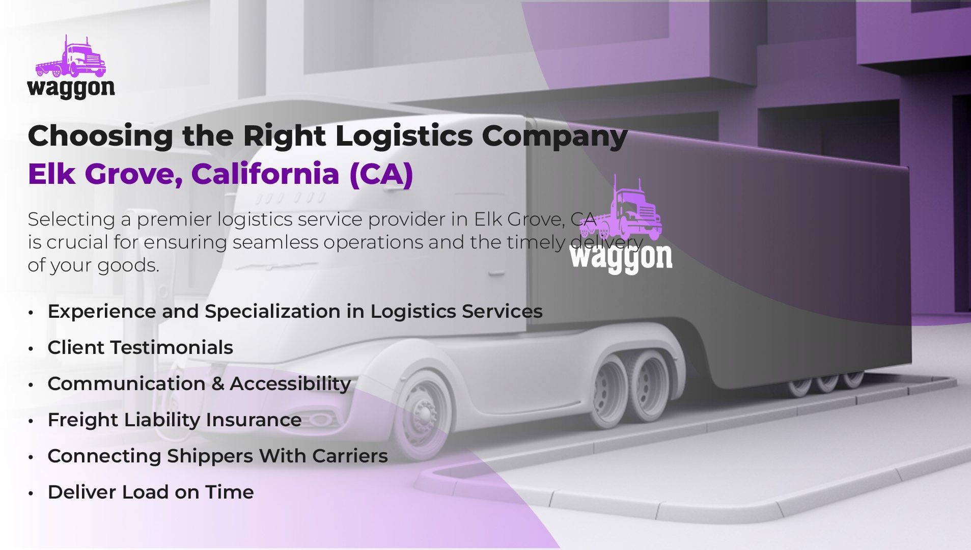 Choosing the Right Logistics Company in Elk Grove, California (CA)