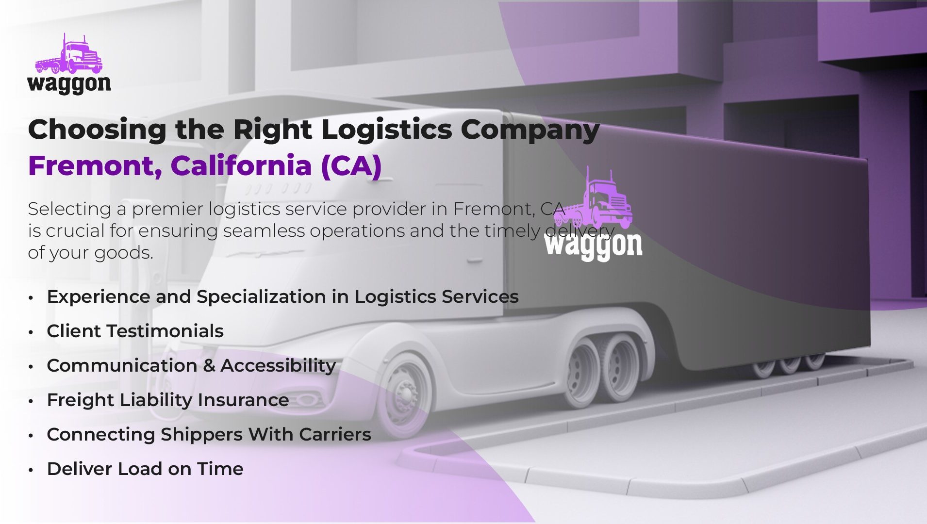 Choosing the Right Logistics Company in Fremont, California (CA)