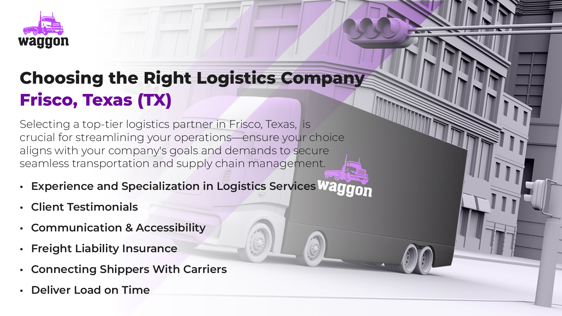 Choosing the Right Logistics Company in Frisco, Texas (TX)