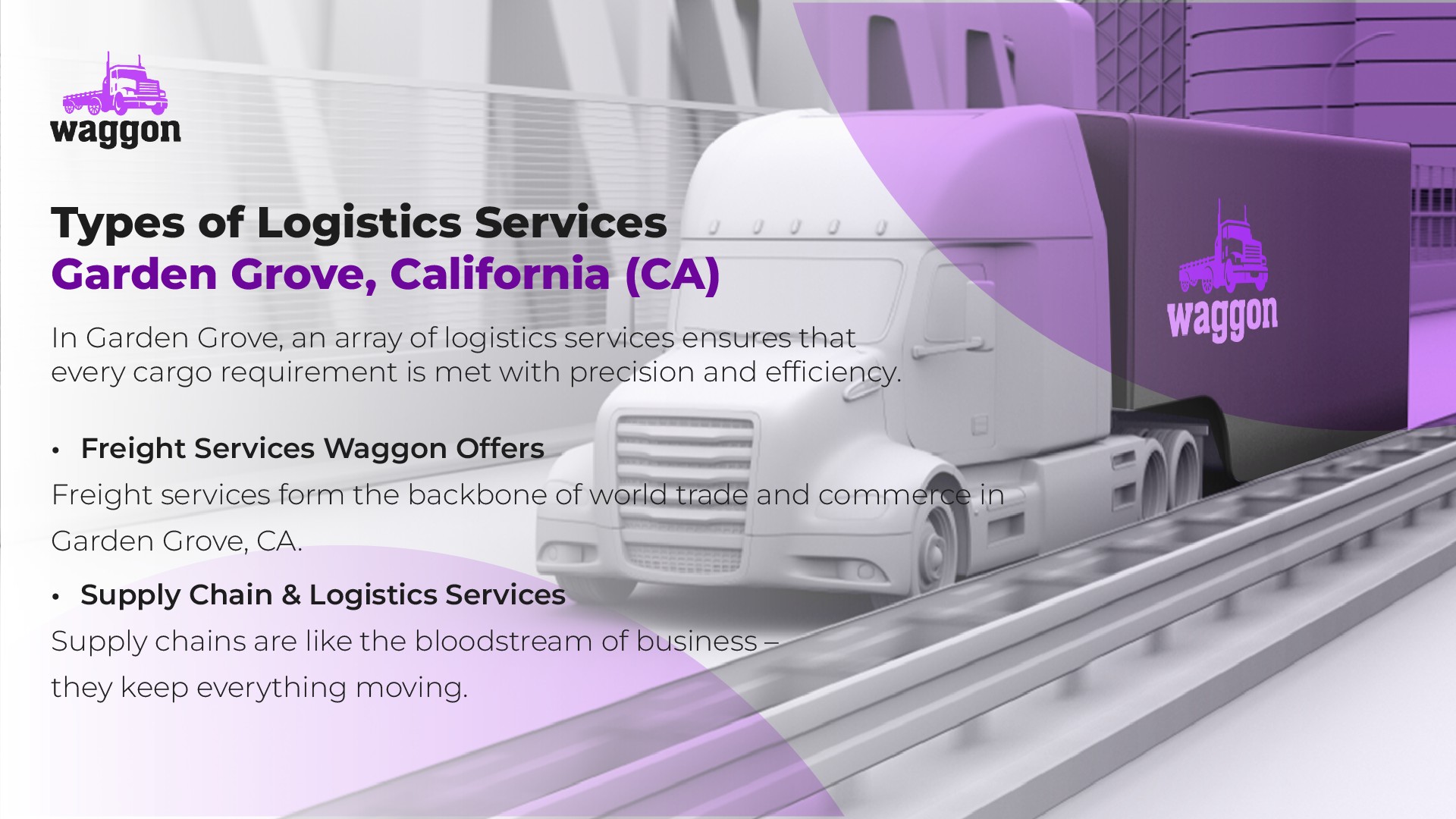 Types of Logistics Services in Garden Grove, California (CA)