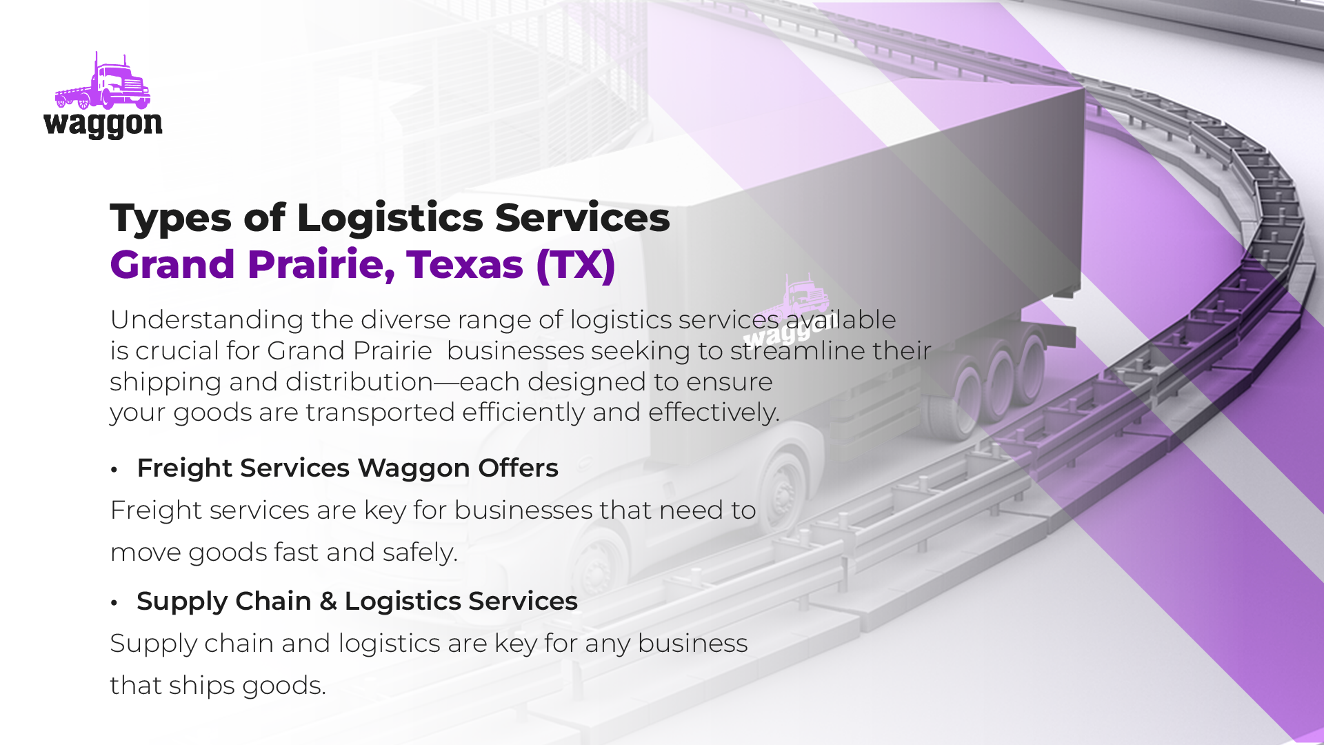 Types of Logistics Services in Grand Prairie, Texas (TX)