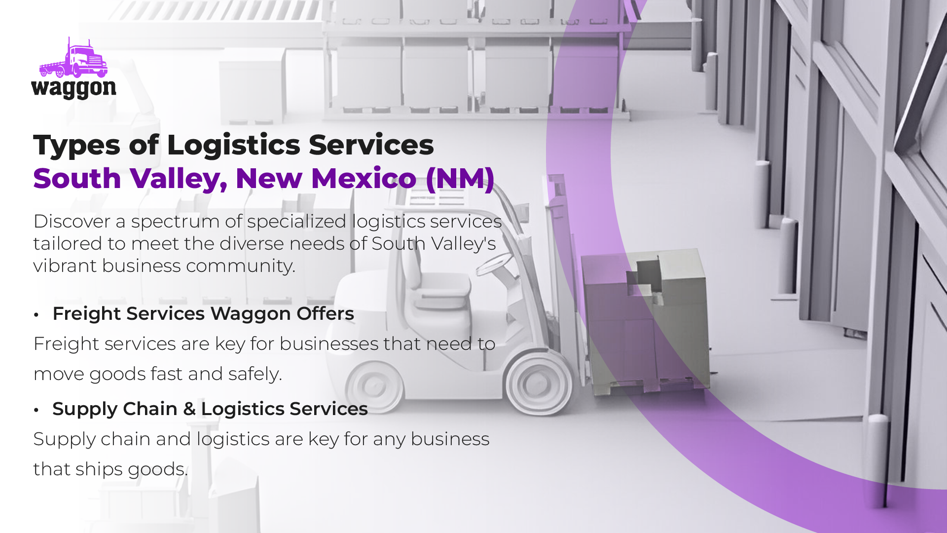 Types of Logistics Services in South Valley, New Mexico (NM)