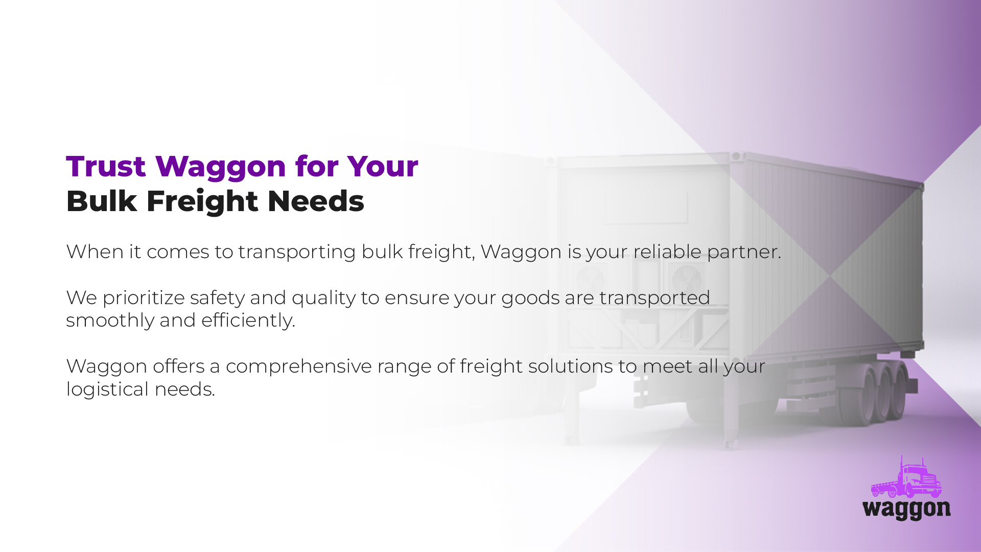 Bulk Freight - The Waggon Freight Dictionary