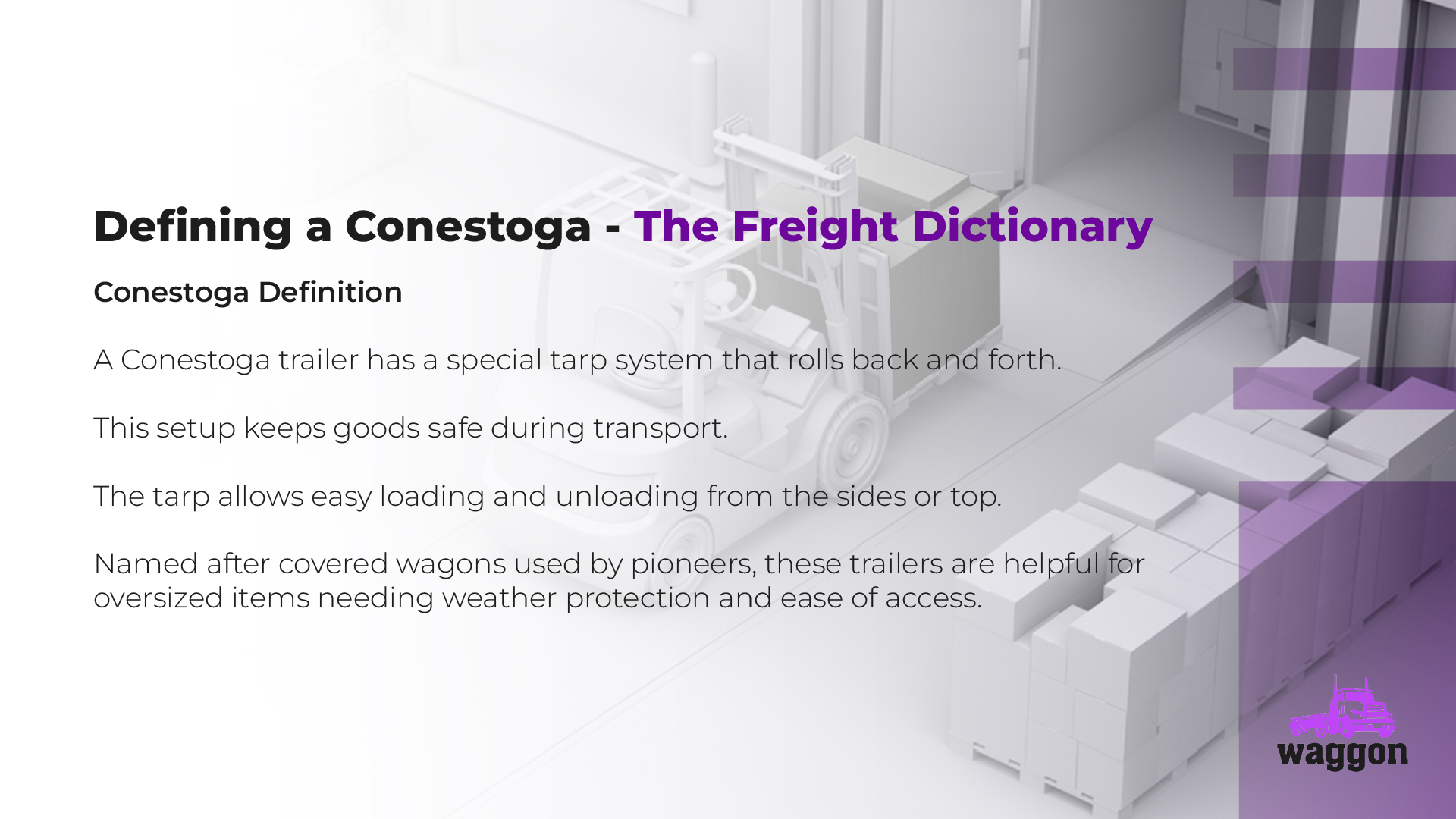 Conestoga - The Waggon Freight Dictionary