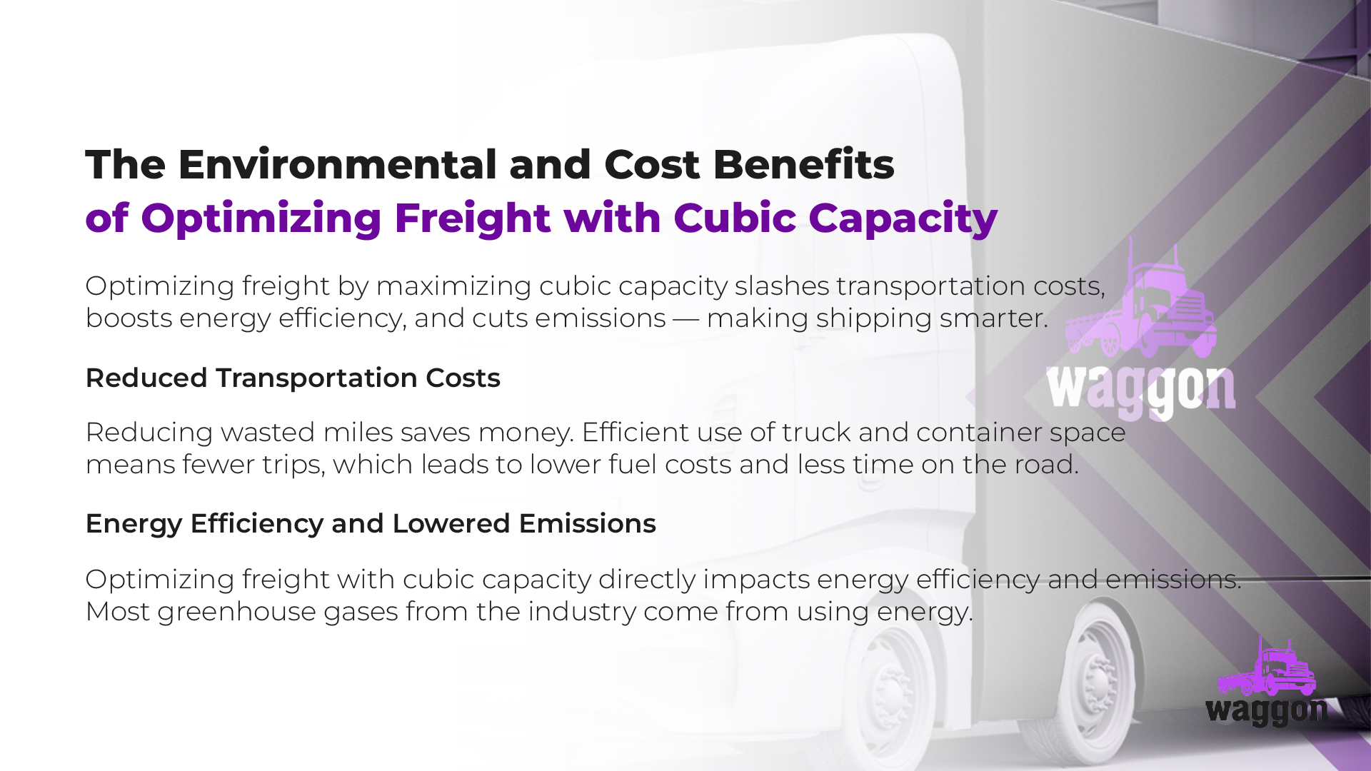 Cubic Capacity - The Waggon Freight Dictionary