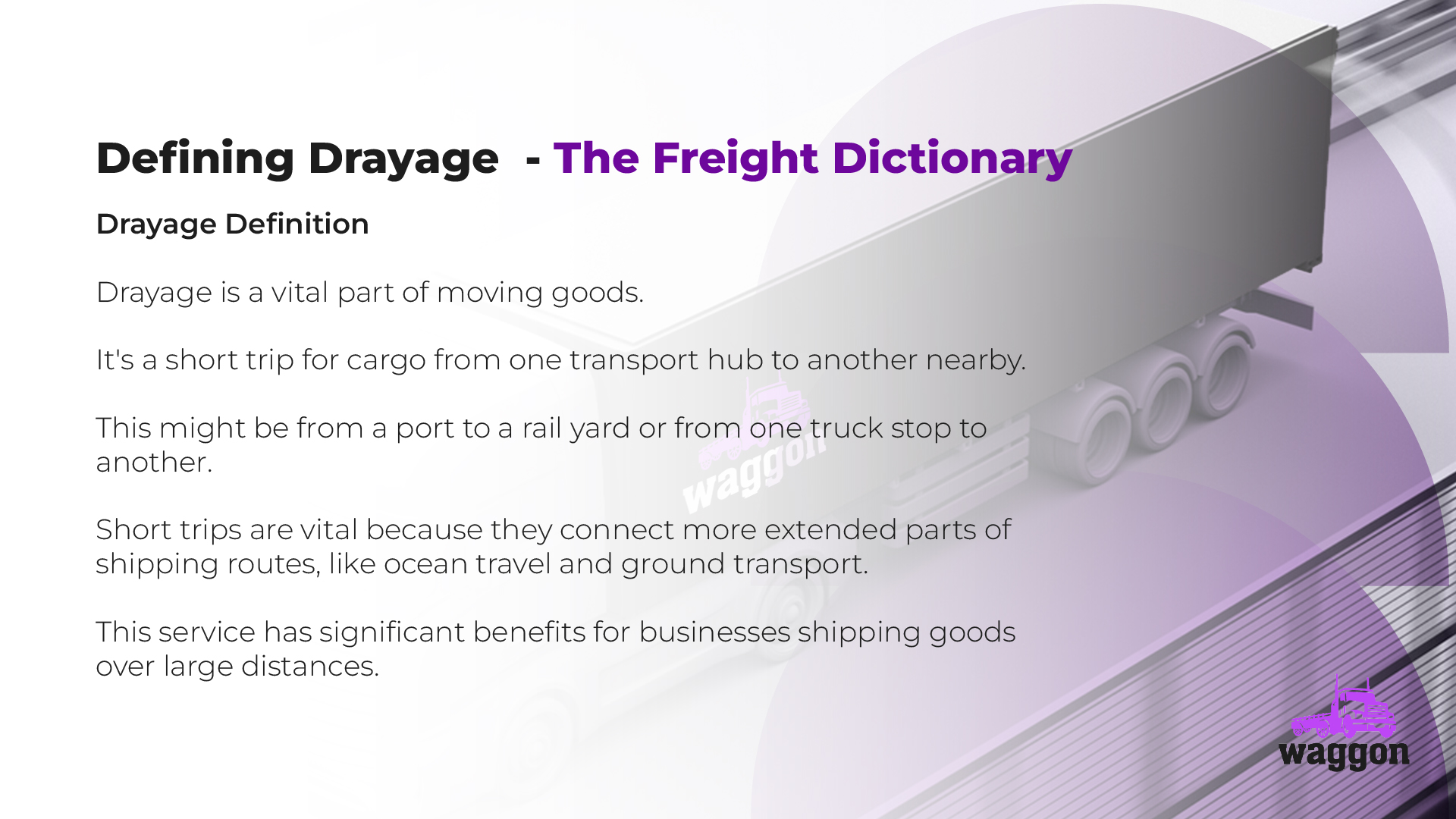 Drayage-The Waggon Freight Dictionary