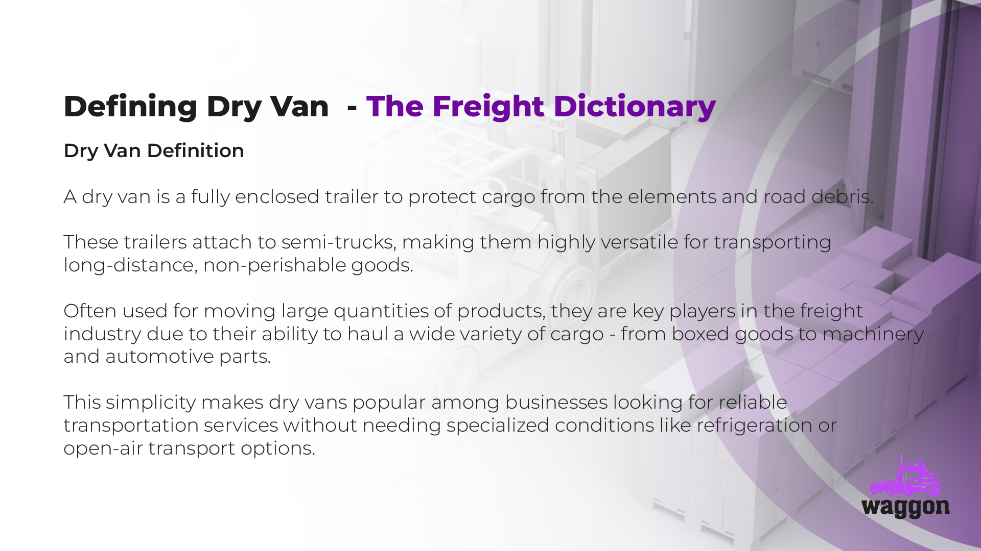 Dry Van - The Waggon Freight Dictionary2