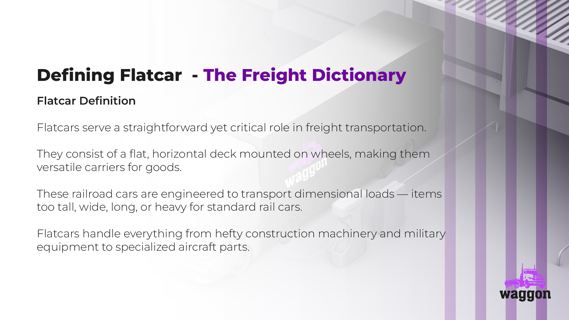 Flatcar - The Waggon Freight Dictionary2