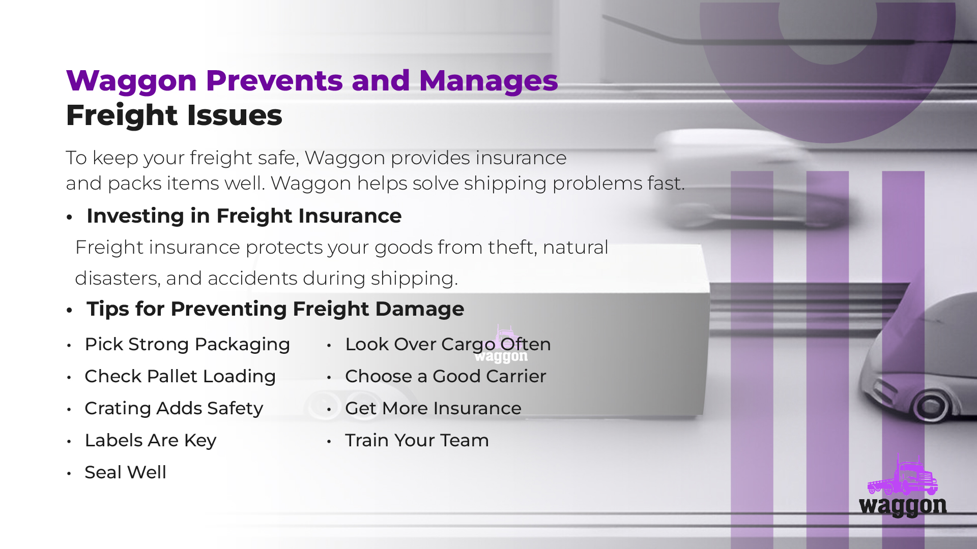 Freight Claim - The Waggon Freight Dictionary