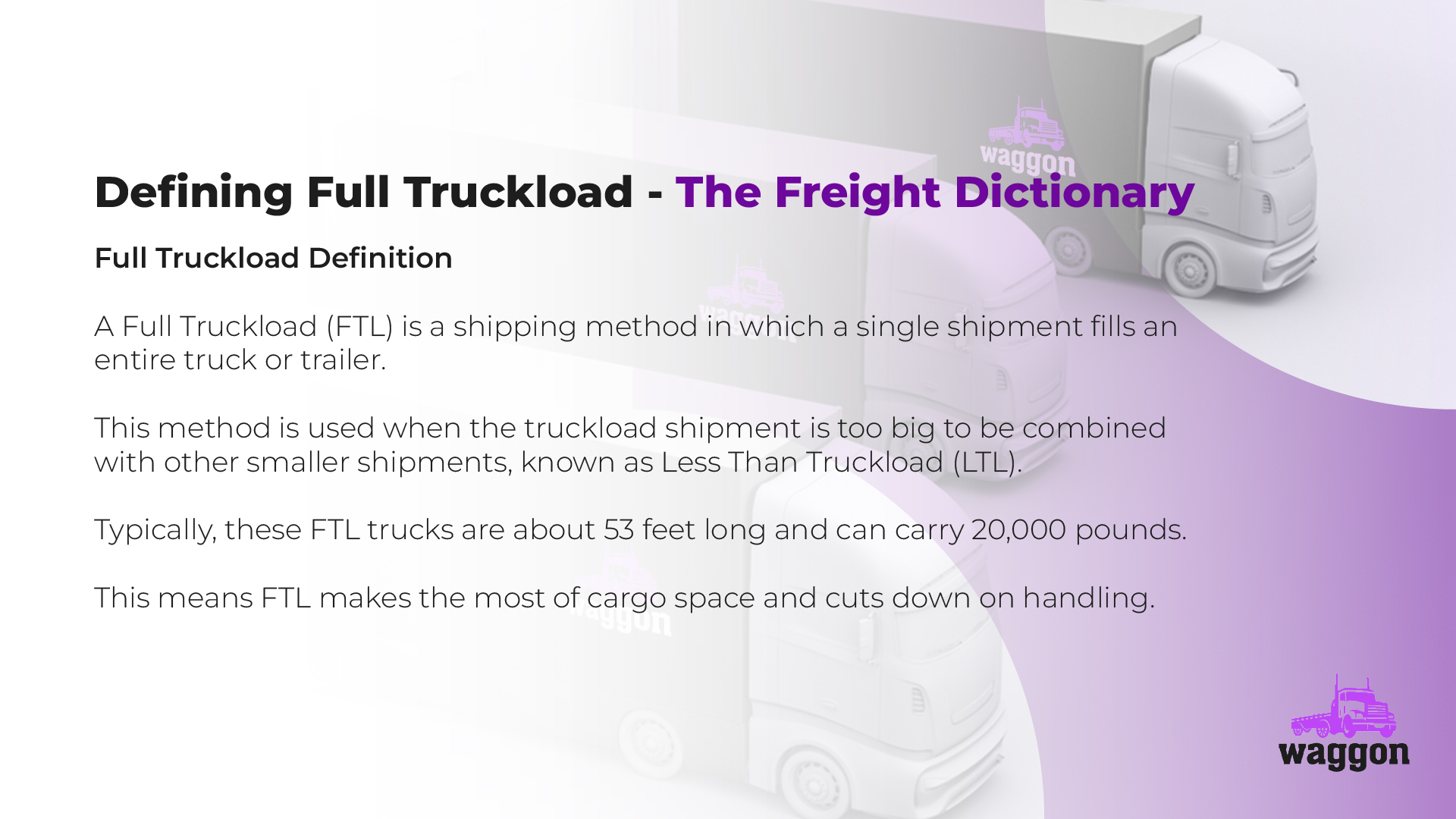 Full Truckload - The Waggon Freight Dictionary2