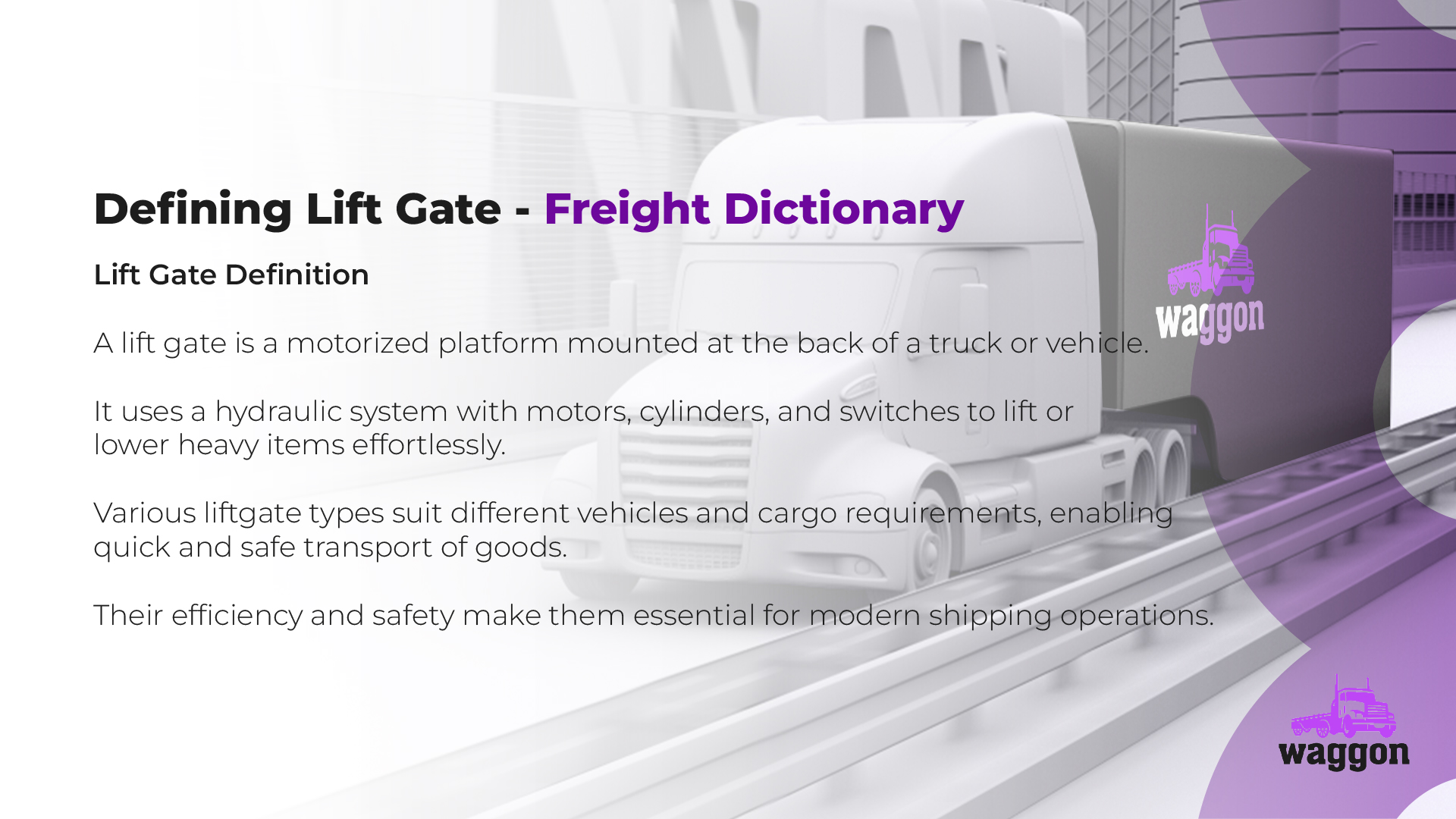 Lift Gate - The Waggon Freight Dictionary2