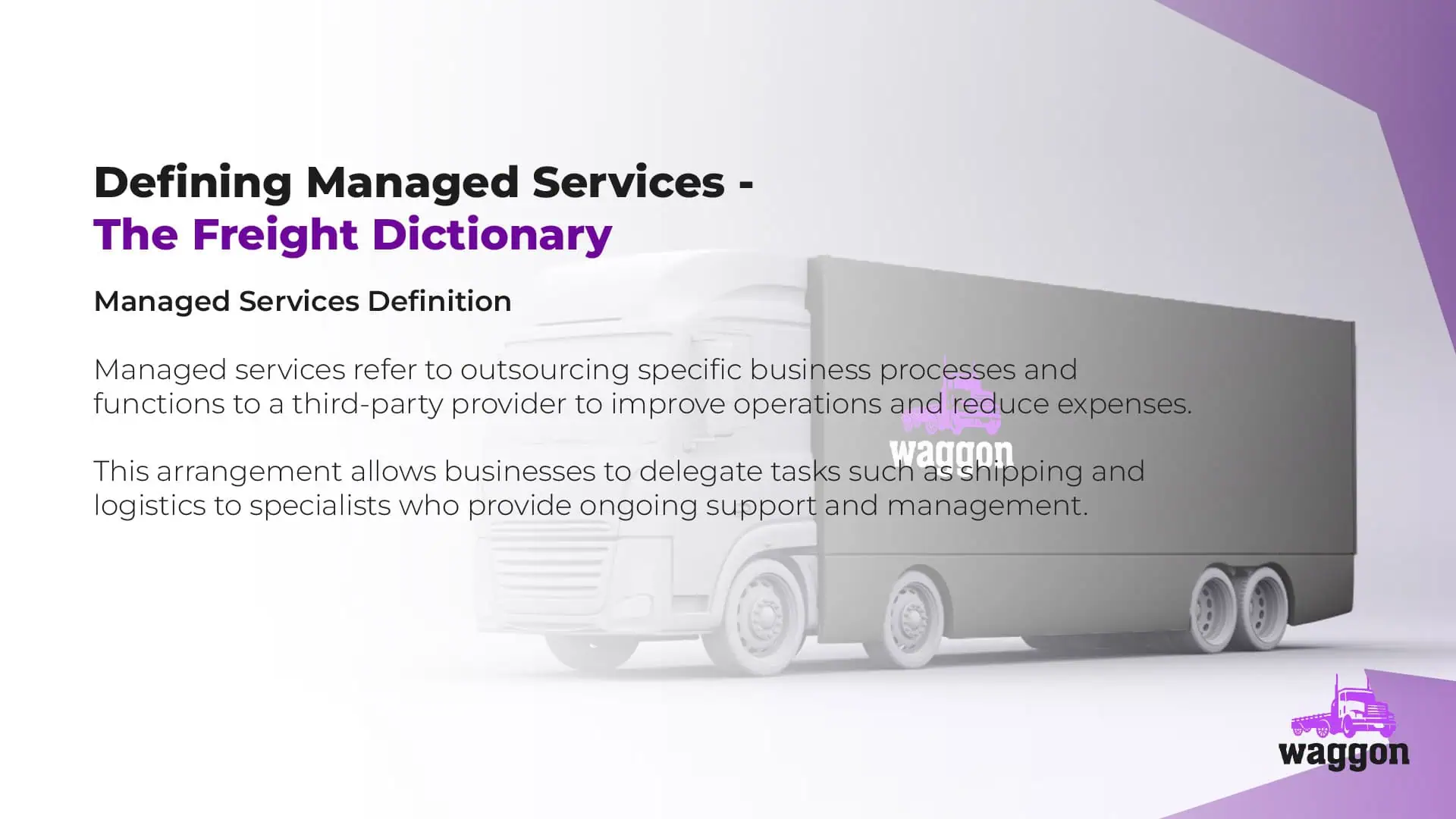 Managed Services - Controlled - The Waggon Freight Dictionary2