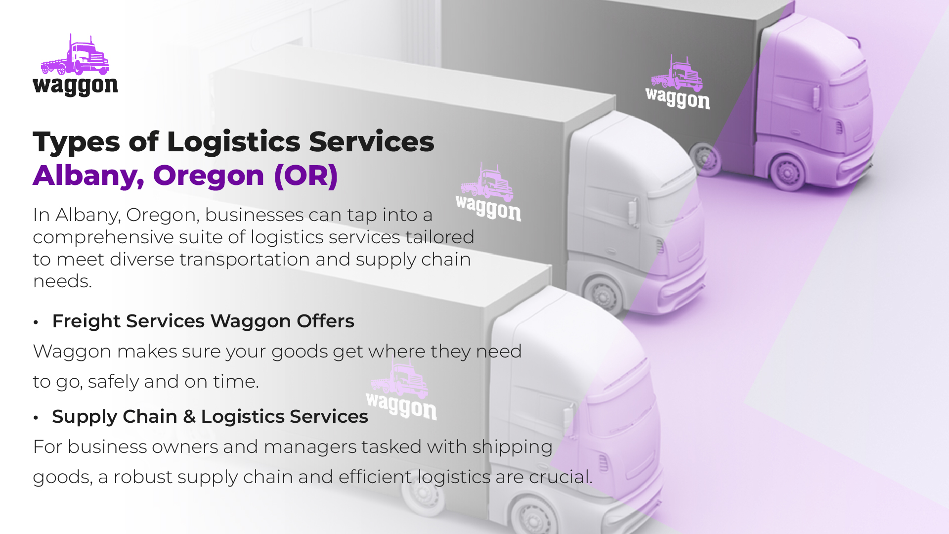 Types of Logistics Services in Albany, Oregon (OR)