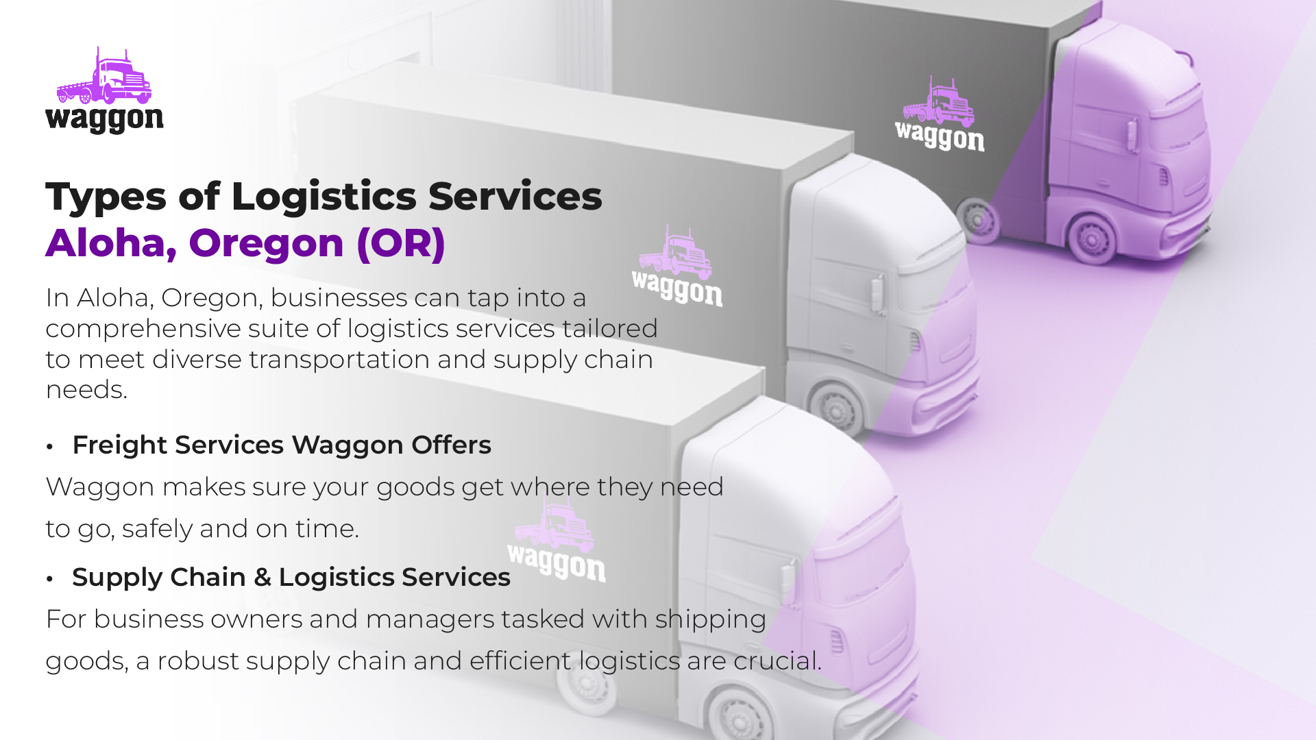 Types of Logistics Services in Aloha, Oregon (OR)