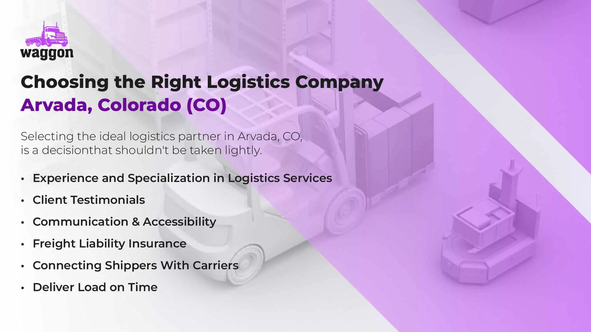 Choosing the Right Logistics Company in Arvada, Colorado (CO)