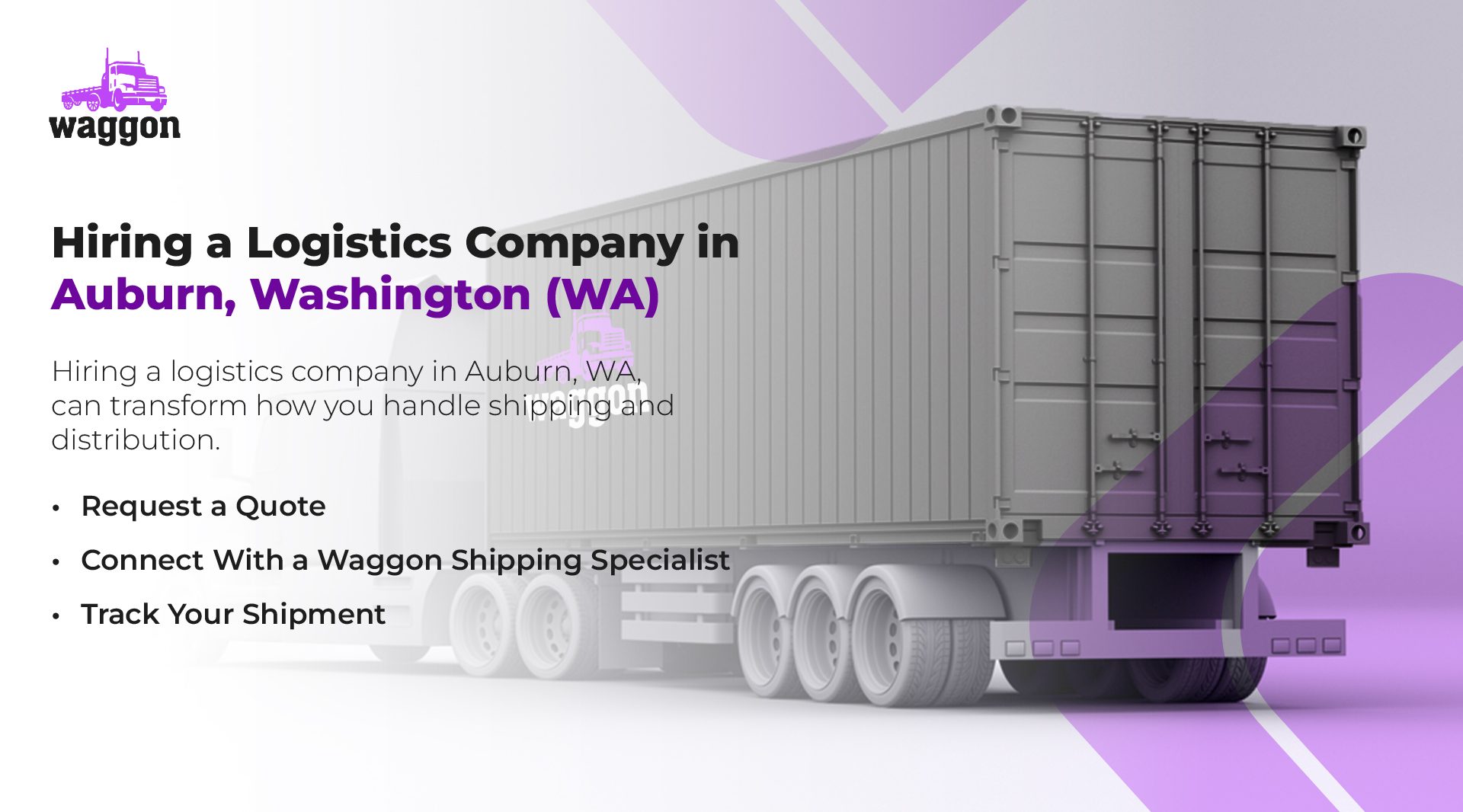 Hiring a Logistics Company in Auburn, Washington (WA)