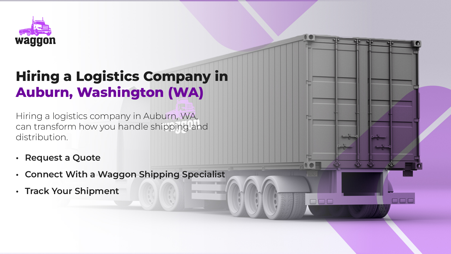 Hiring a Logistics Company in Auburn, Washington (WA)