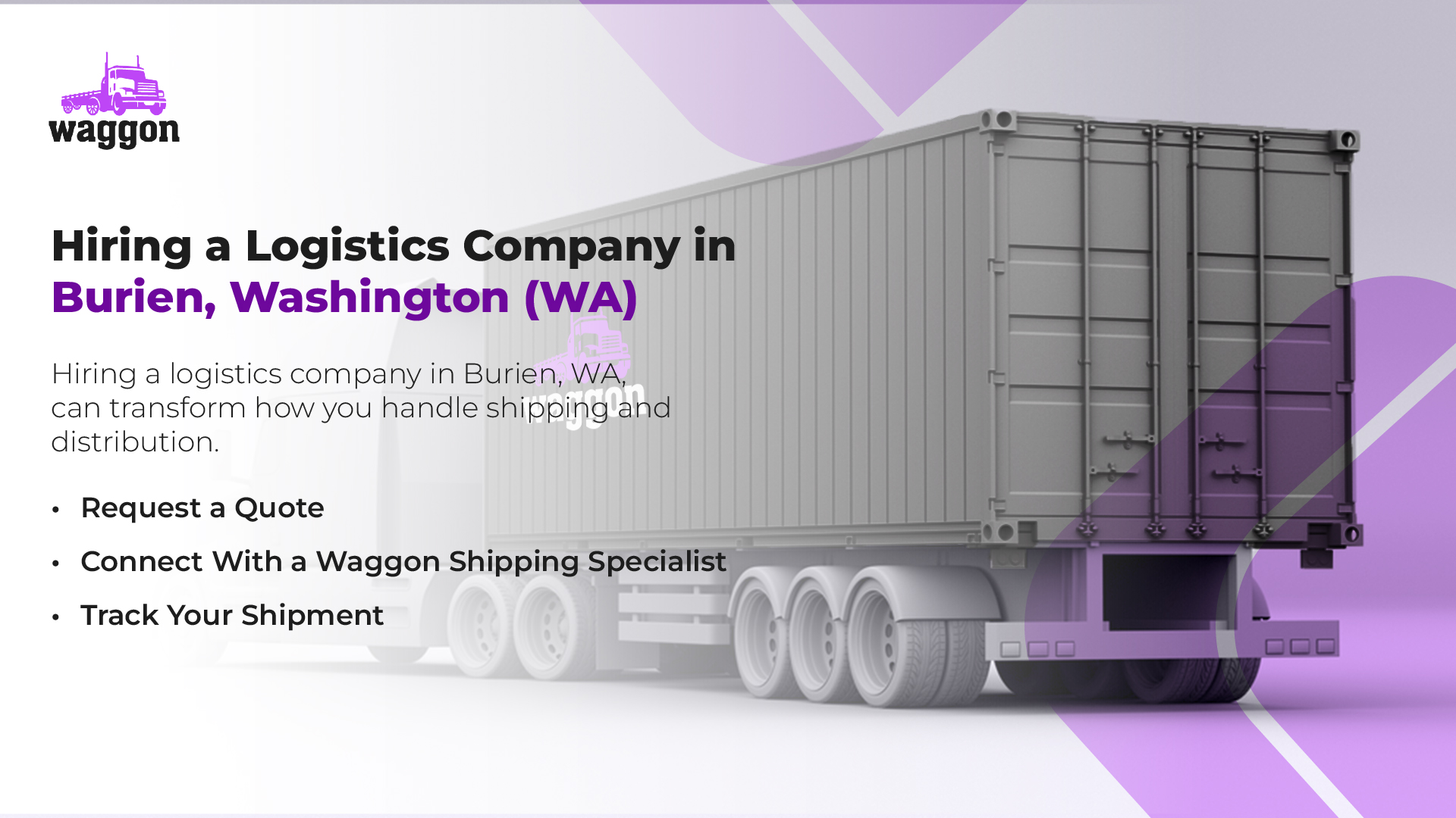 Hiring a Logistics Company in Burien, Washington (WA)