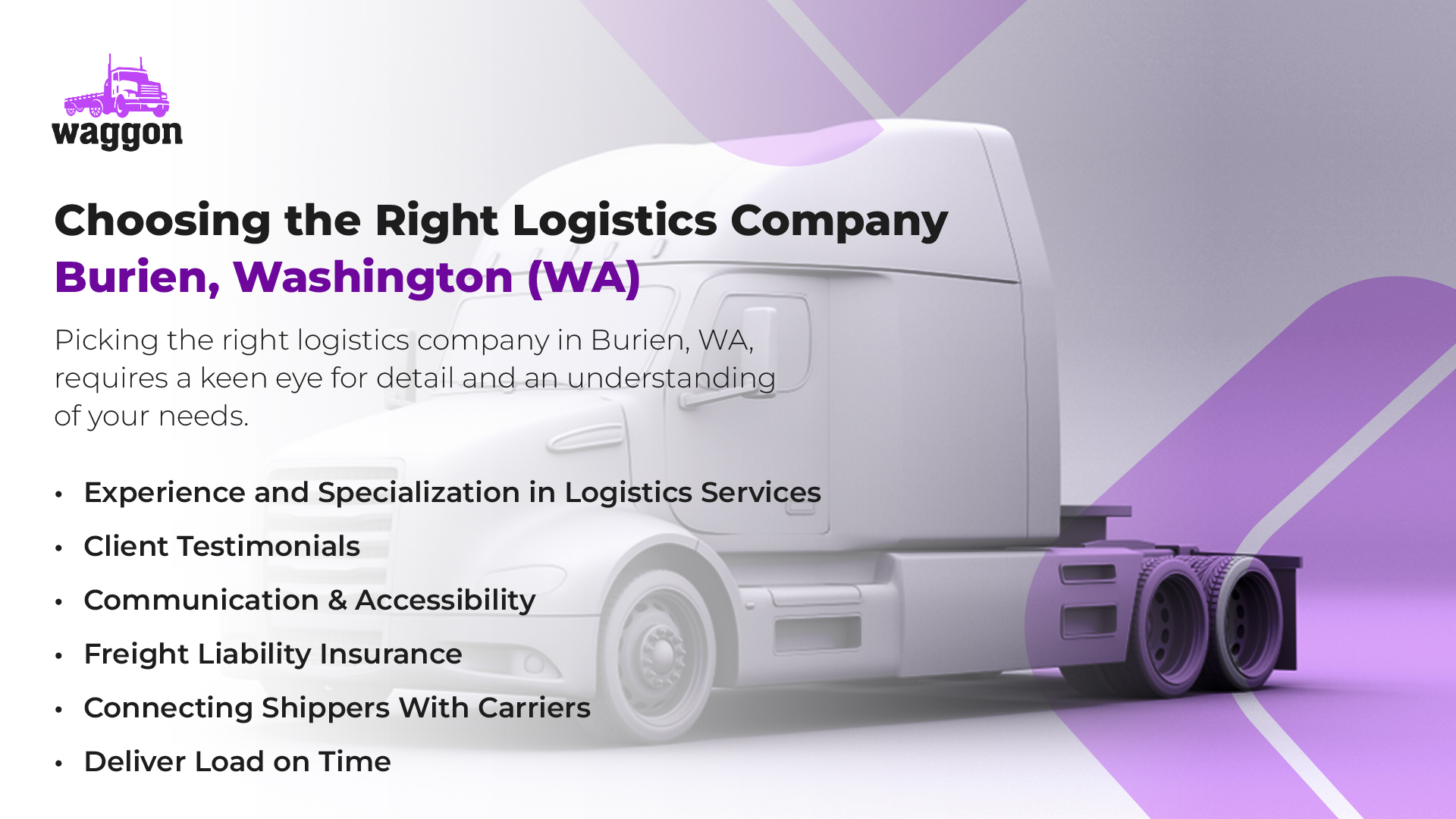 Choosing The Right Logistics Company in Burien, Washington (WA)