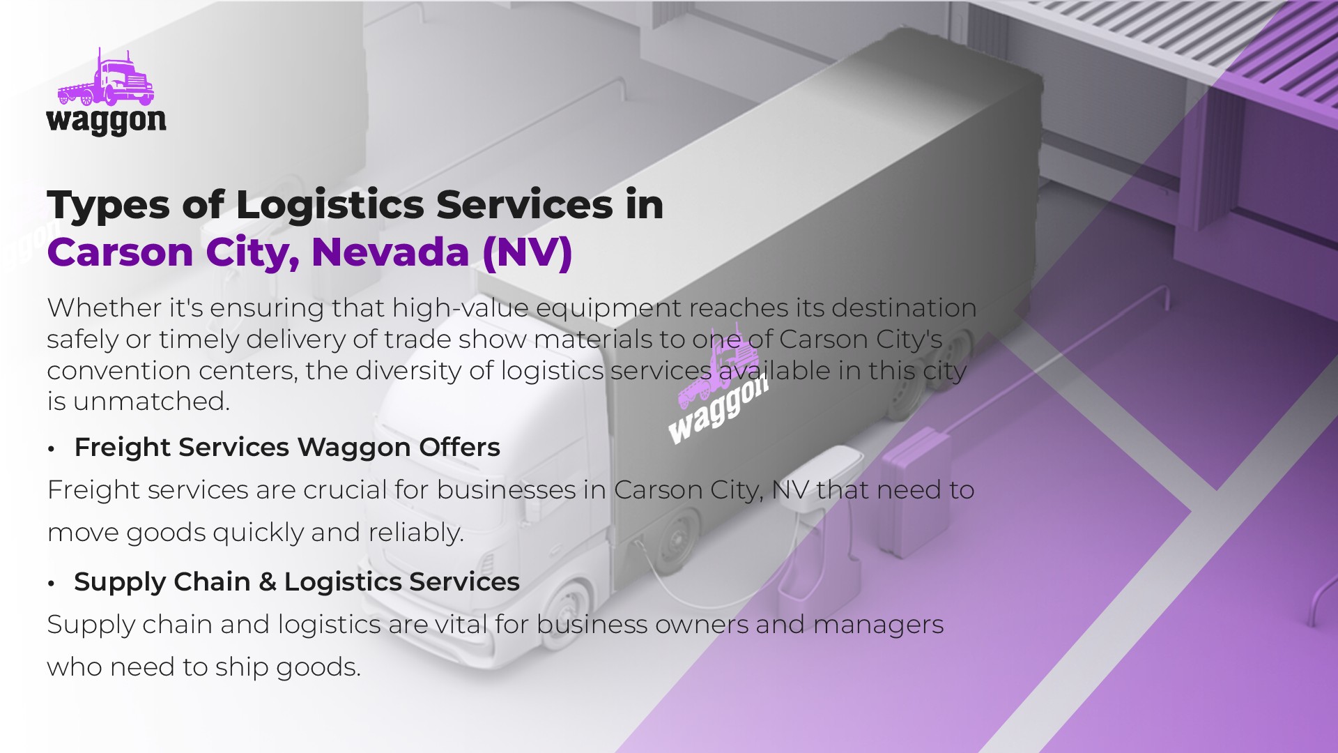 Types of Logistics Services in Carson City, Nevada (NV)