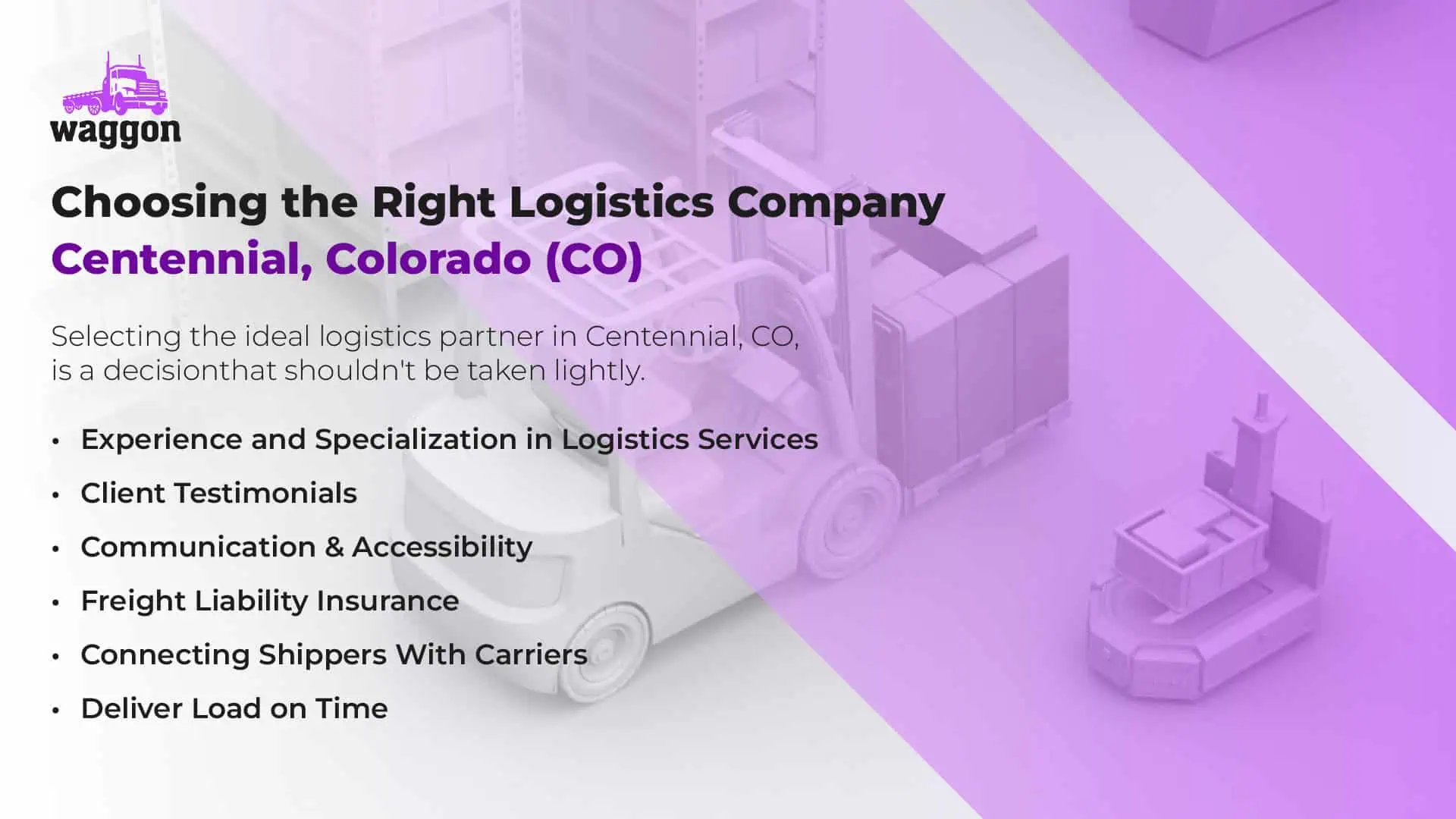 Choosing the Right Logistics Company in Centennial, Colorado (CO)