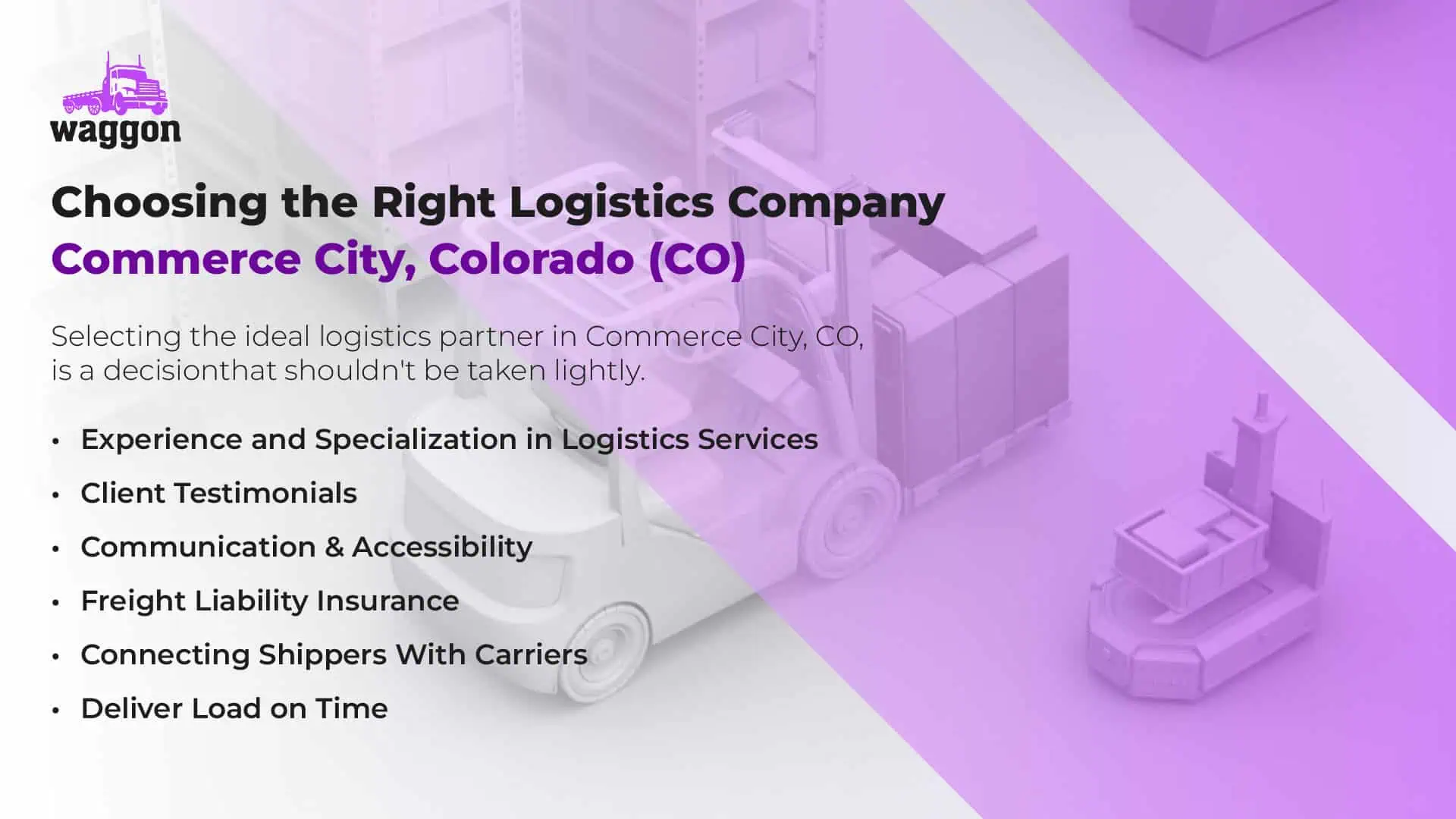 Choosing the Right Logistics Company in Commerce City, Colorado (CO)