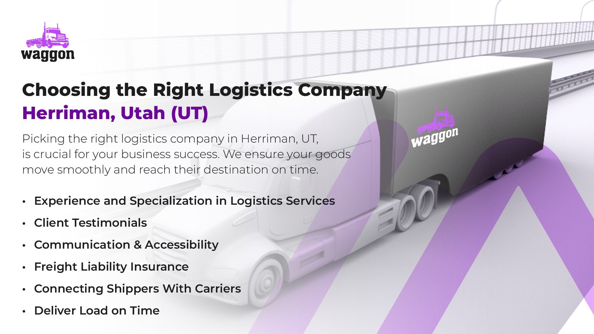 Choosing The Right Logistics Company in Herriman, Utah (UT)