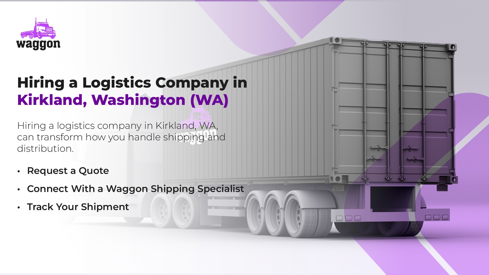 Hiring a Logistics Company in Kirkland, Washington (WA)