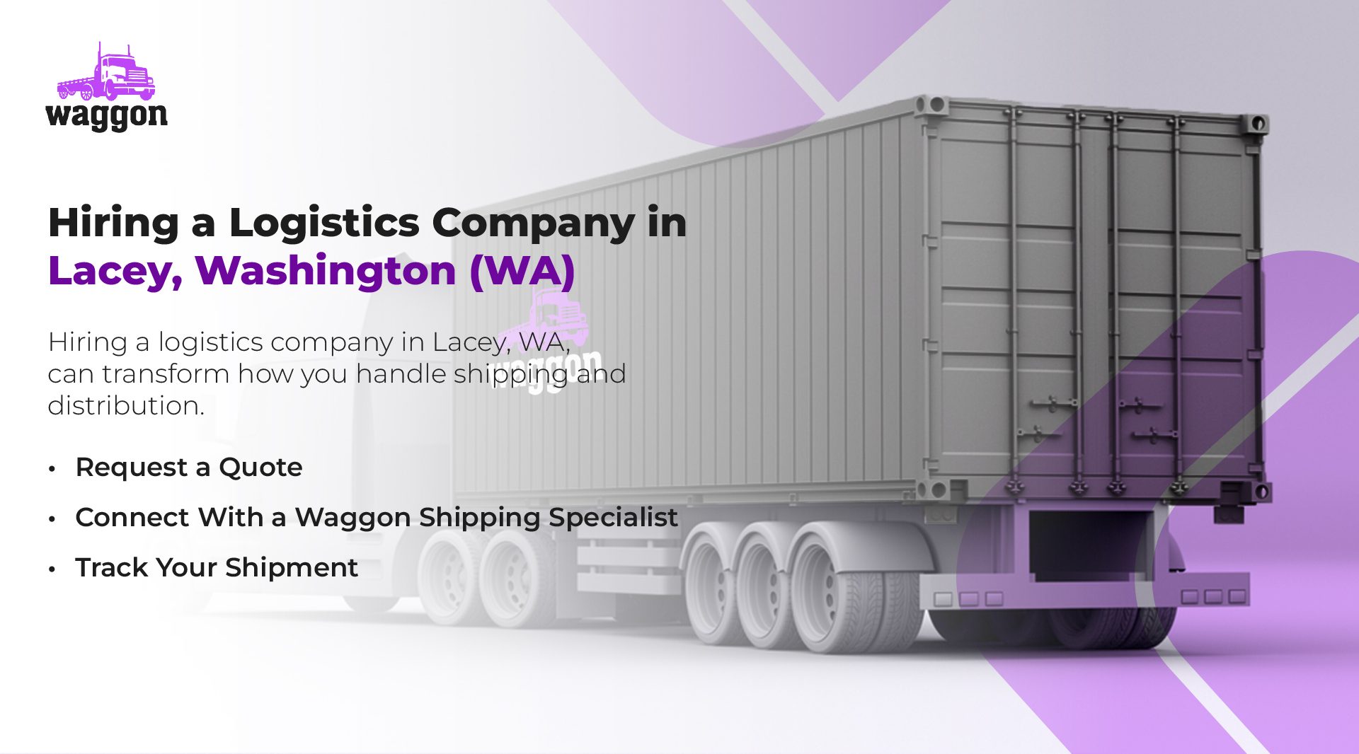 Hiring a Logistics Company in Lacey, Washington (WA)