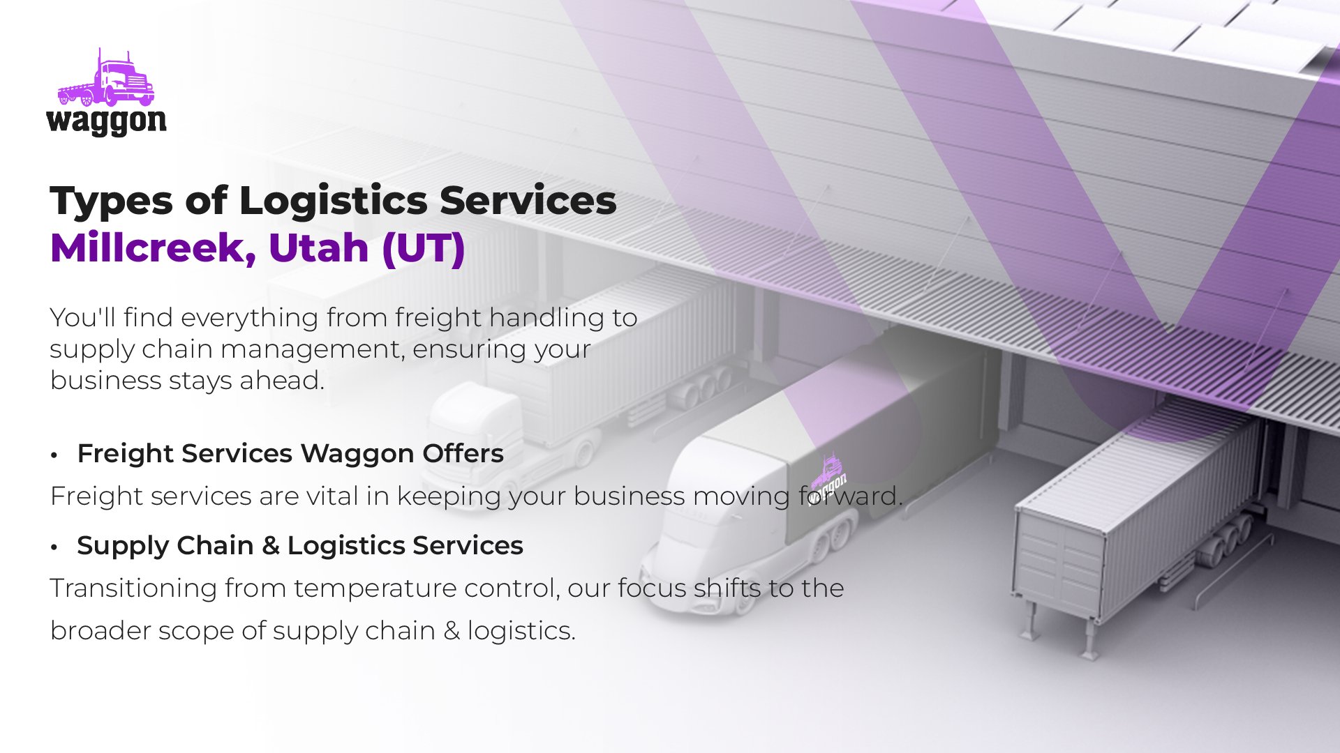 Types of Logistics Services in Millcreek, Utah (UT)