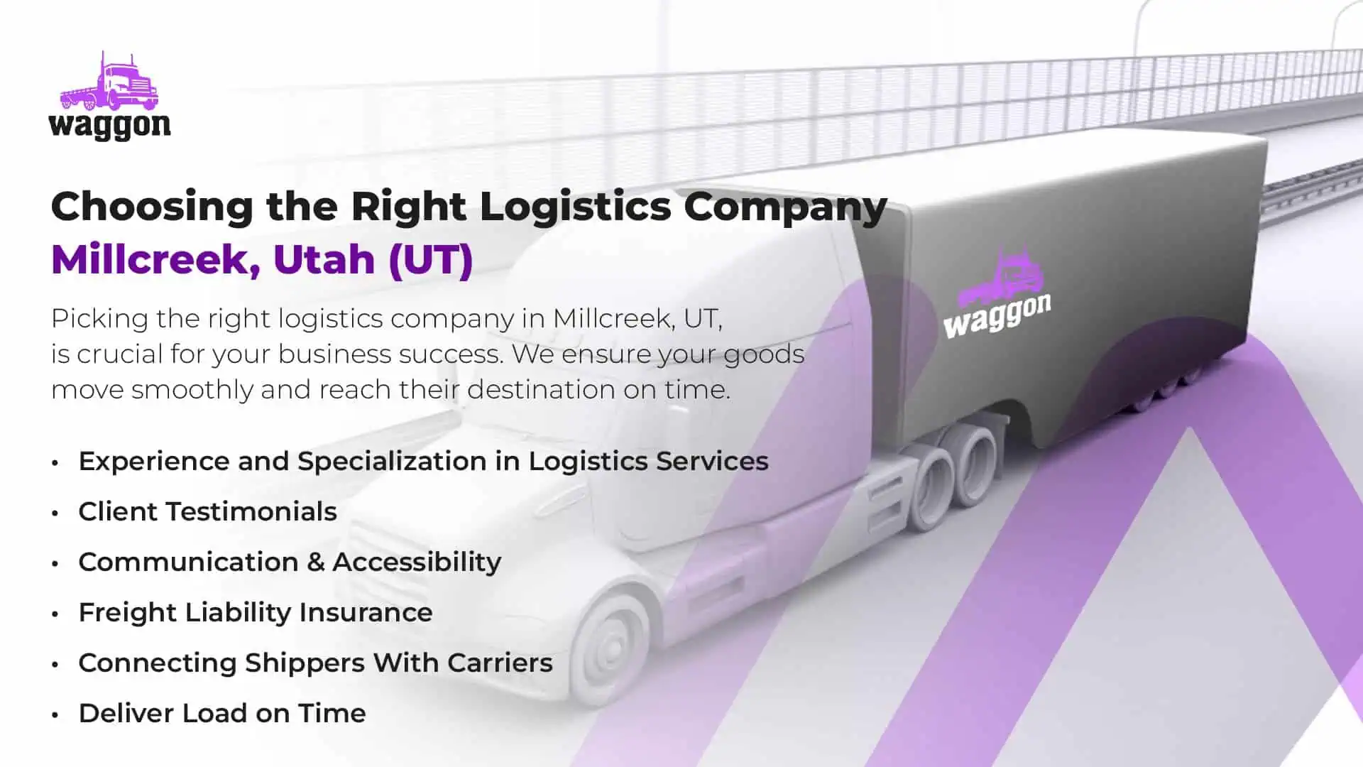 Choosing The Right Logistics Company in Millcreek, Utah (UT)