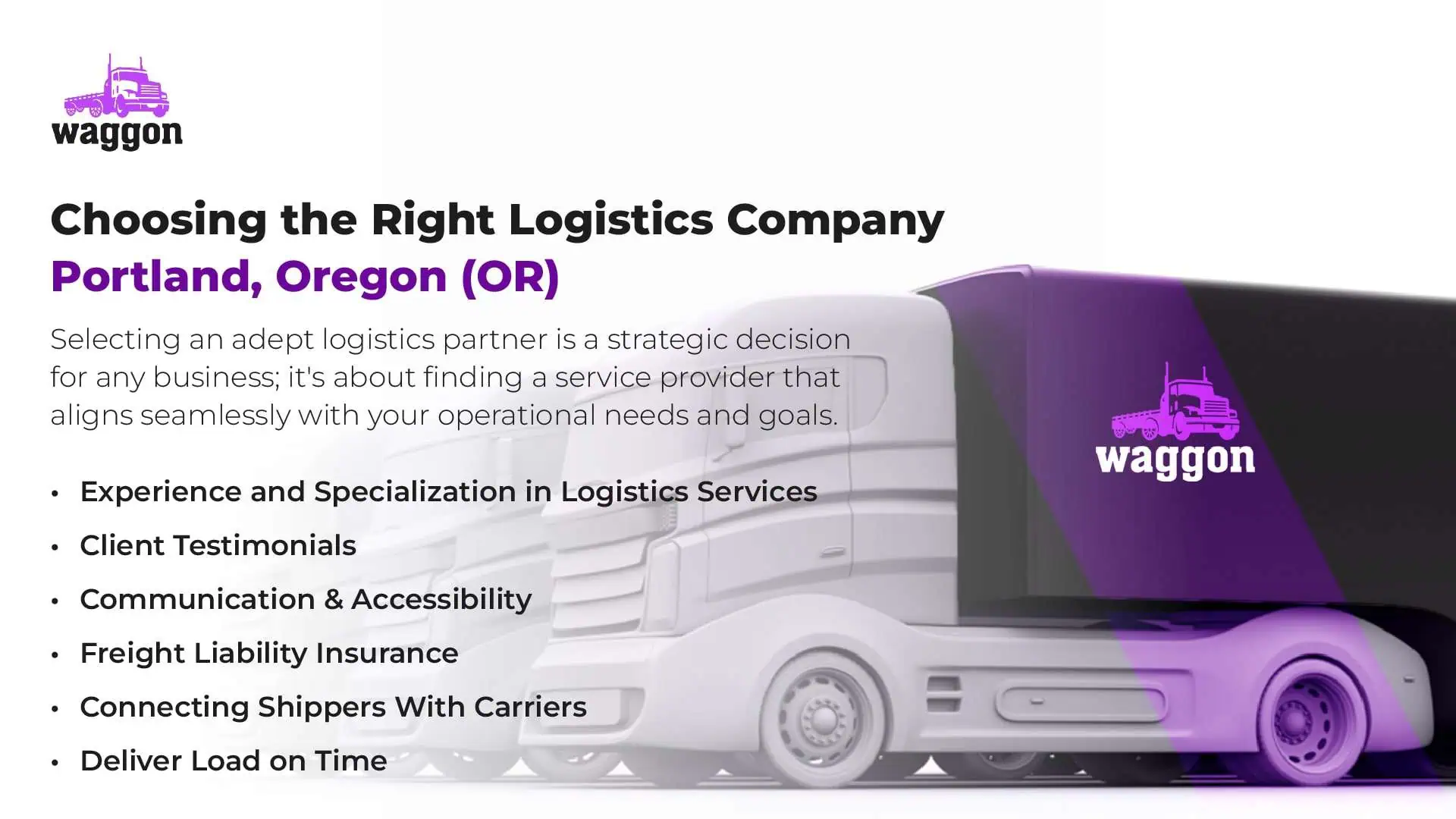 Choosing the Right Logistics Company in Portland, Oregon (OR)