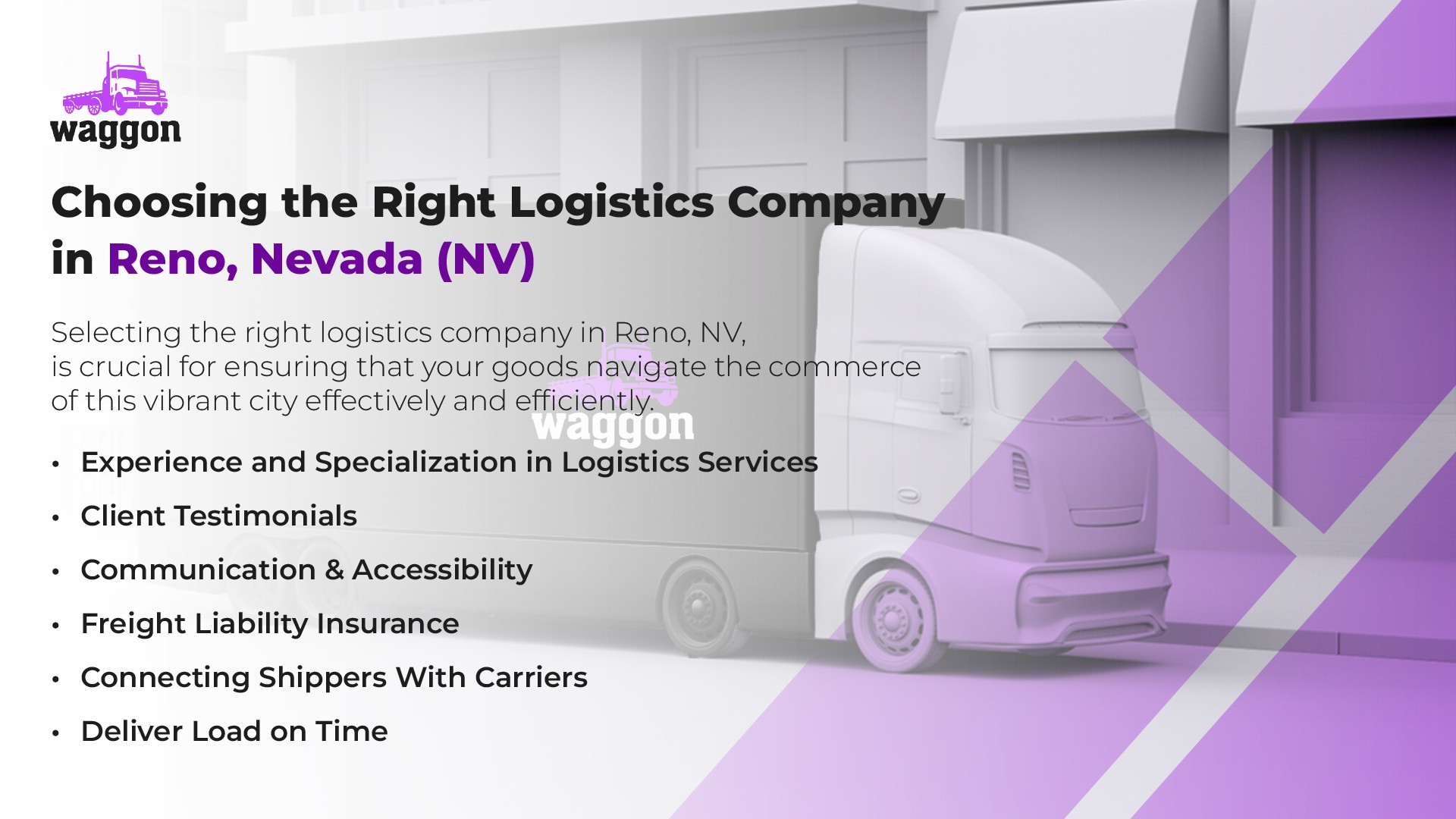 Choosing the Right Logistics Company in Reno, Nevada (NV)