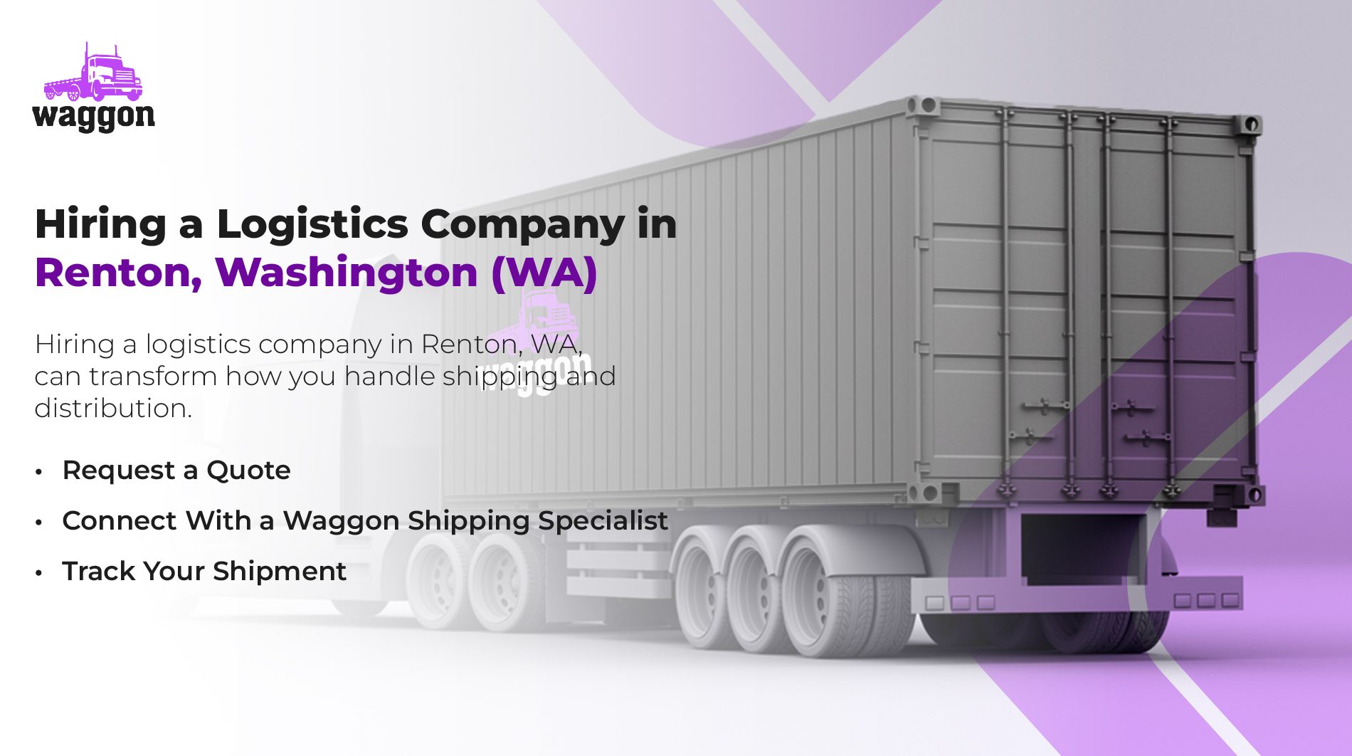 Hiring a Logistics Company in Renton, Washington (WA)