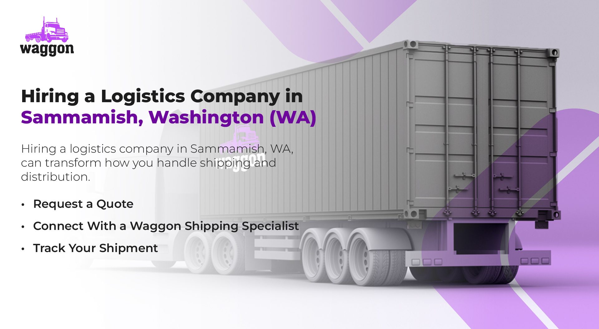 Hiring a Logistics Company in Sammamish, Washington (WA)