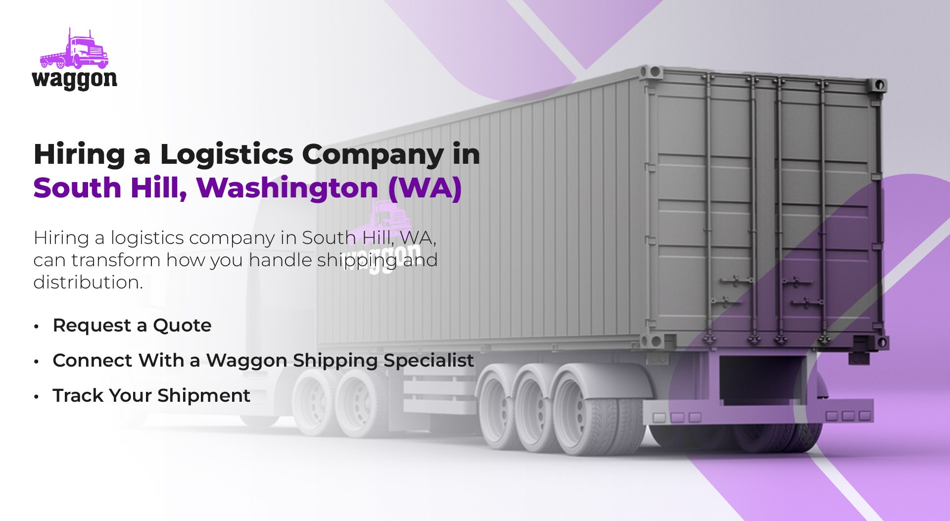 Hiring a Logistics Company in South Hill, Washington (WA)