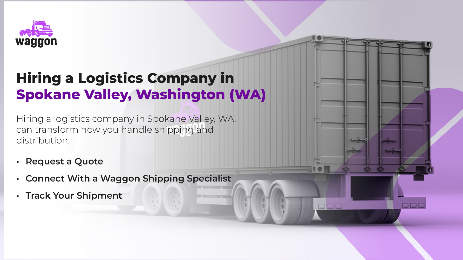 Hiring a Logistics Company in Spokane Valley, Washington (WA)